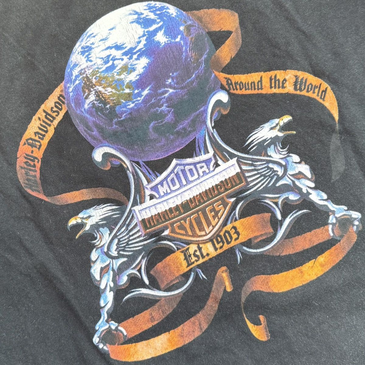 Harley Davidson Vintage tee Harley Davidson “around the world” 1999 Size US XL / EU 56 / 4 - 3 Thumbnail
