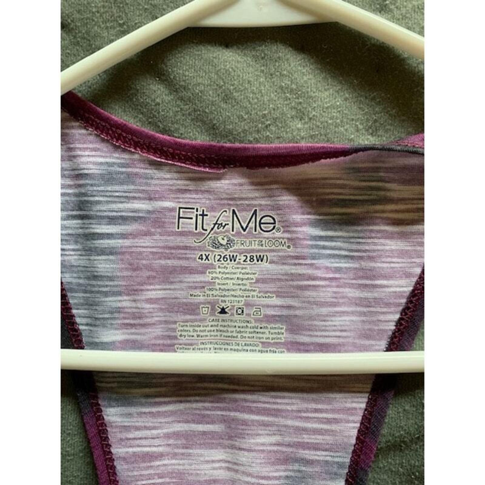 Fruit Of The Loom Fit for Me, 4X(26W-28W) Women's Yoga/Workout Shirt Size M / US 6-8 / IT 42-44 - 2 Thumbnail