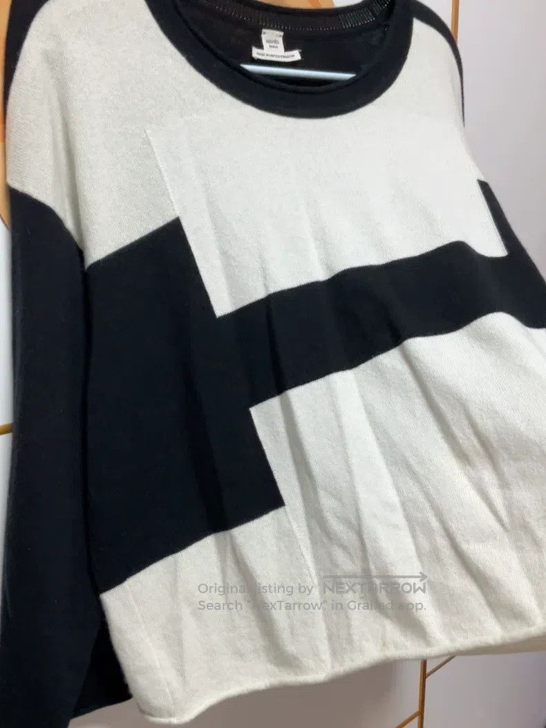 Hermes Hermes Black and White Colorblocked Cashmere Crew Neck Swe Size XS / US 0-2 / IT 36-38 - 6 Thumbnail