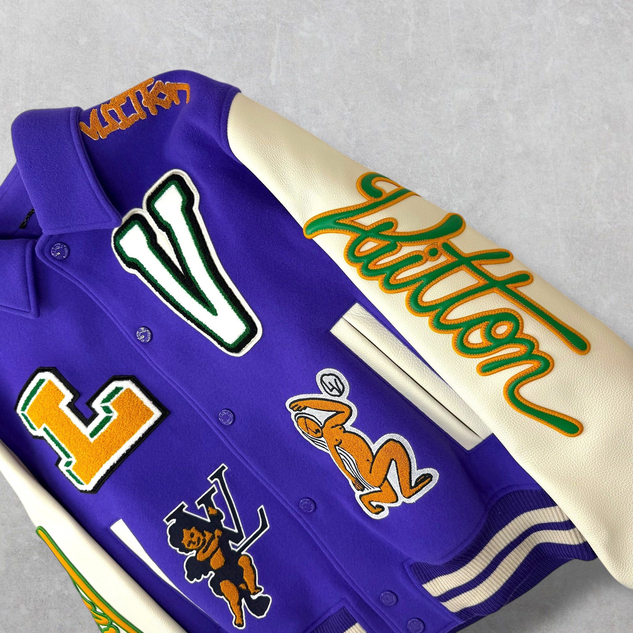 Louis Vuitton Louis Vuitton Frog Purple Varsity Jacket 50 (L) Size US L / EU 52-54 / 3 - 4 Thumbnail