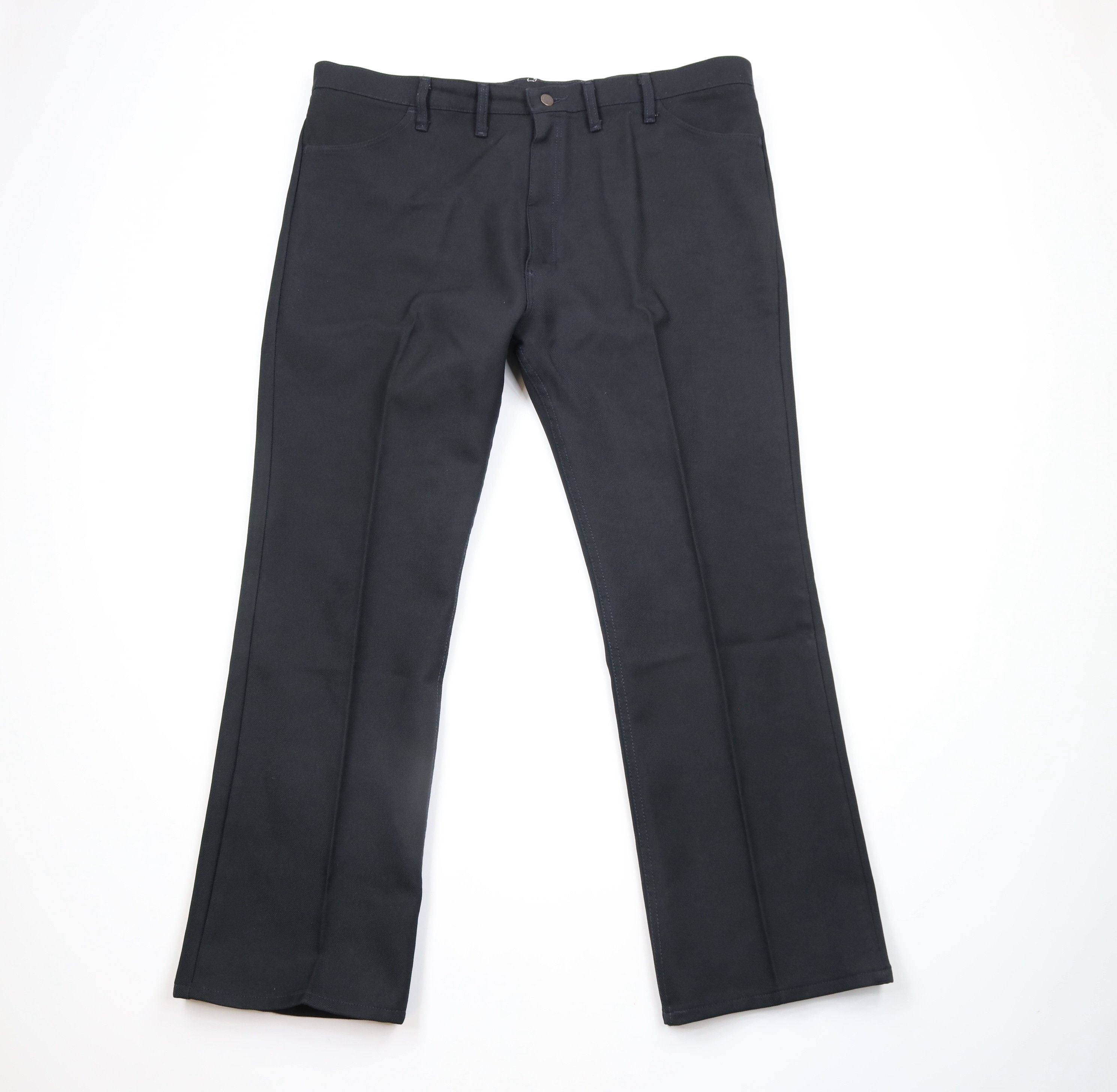Vintage × Wrangler Vintage 90s Wrangler Wide Leg Bell Bottoms Pants Black USA Size US 44 / EU 60 - 1 Thumbnail