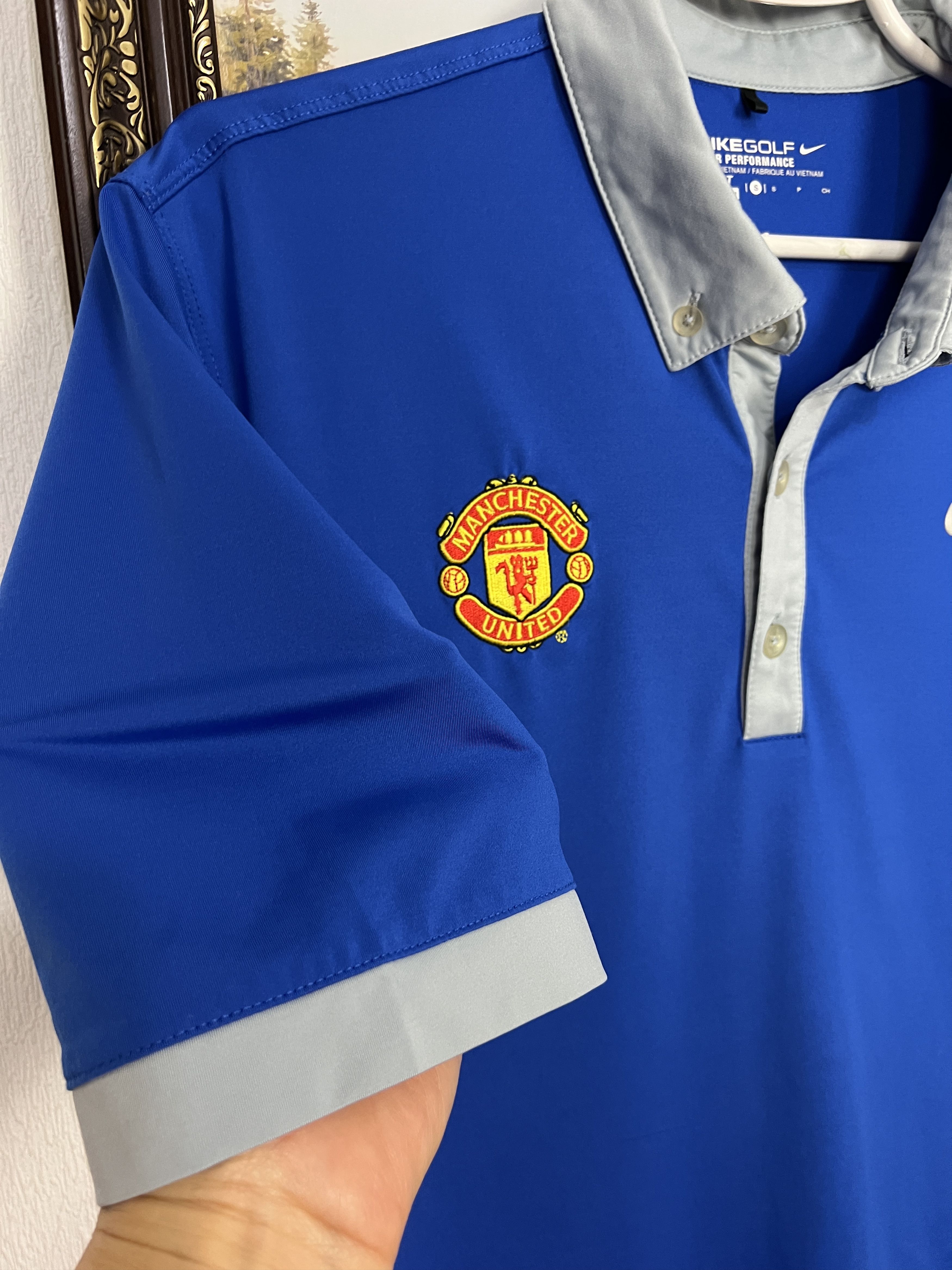 Nike Vintage Manchester United Golf Football Polo Soccer Jersey Size US S / EU 44-46 / 1 - 4 Thumbnail