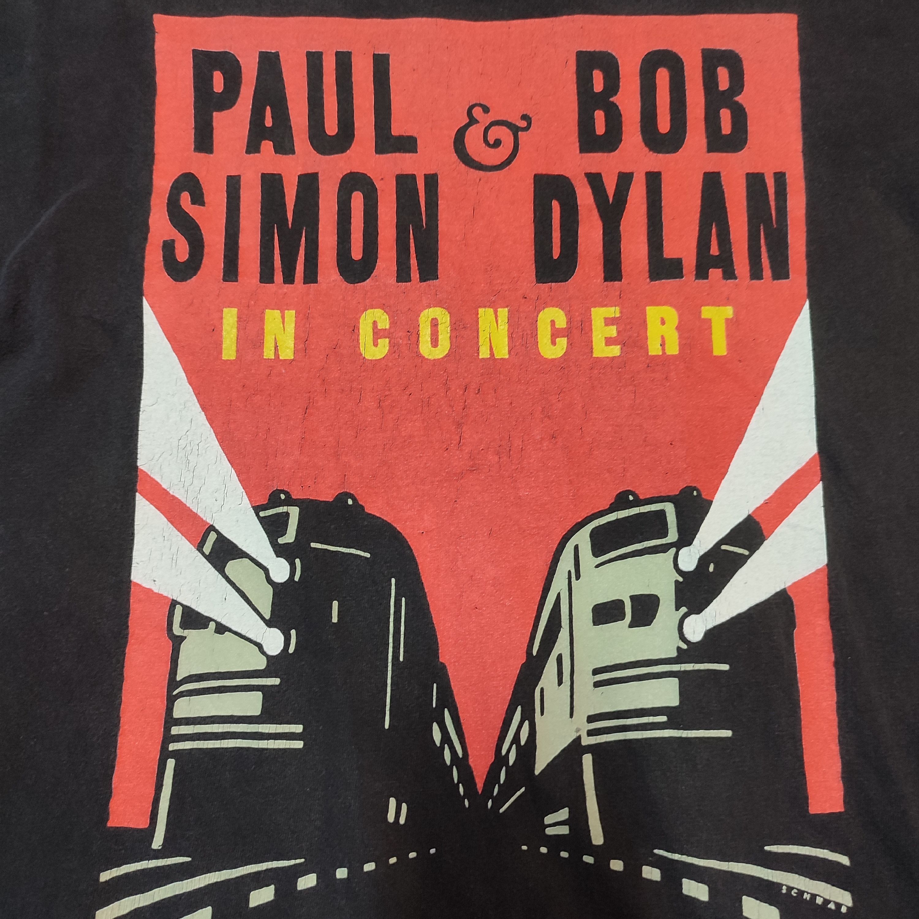 Band Tees × Giant × Vintage Vintage 1999 Paul Simon and Bob Dylan Tour T-shirt Size US L / EU 52-54 / 3 - 3 Thumbnail