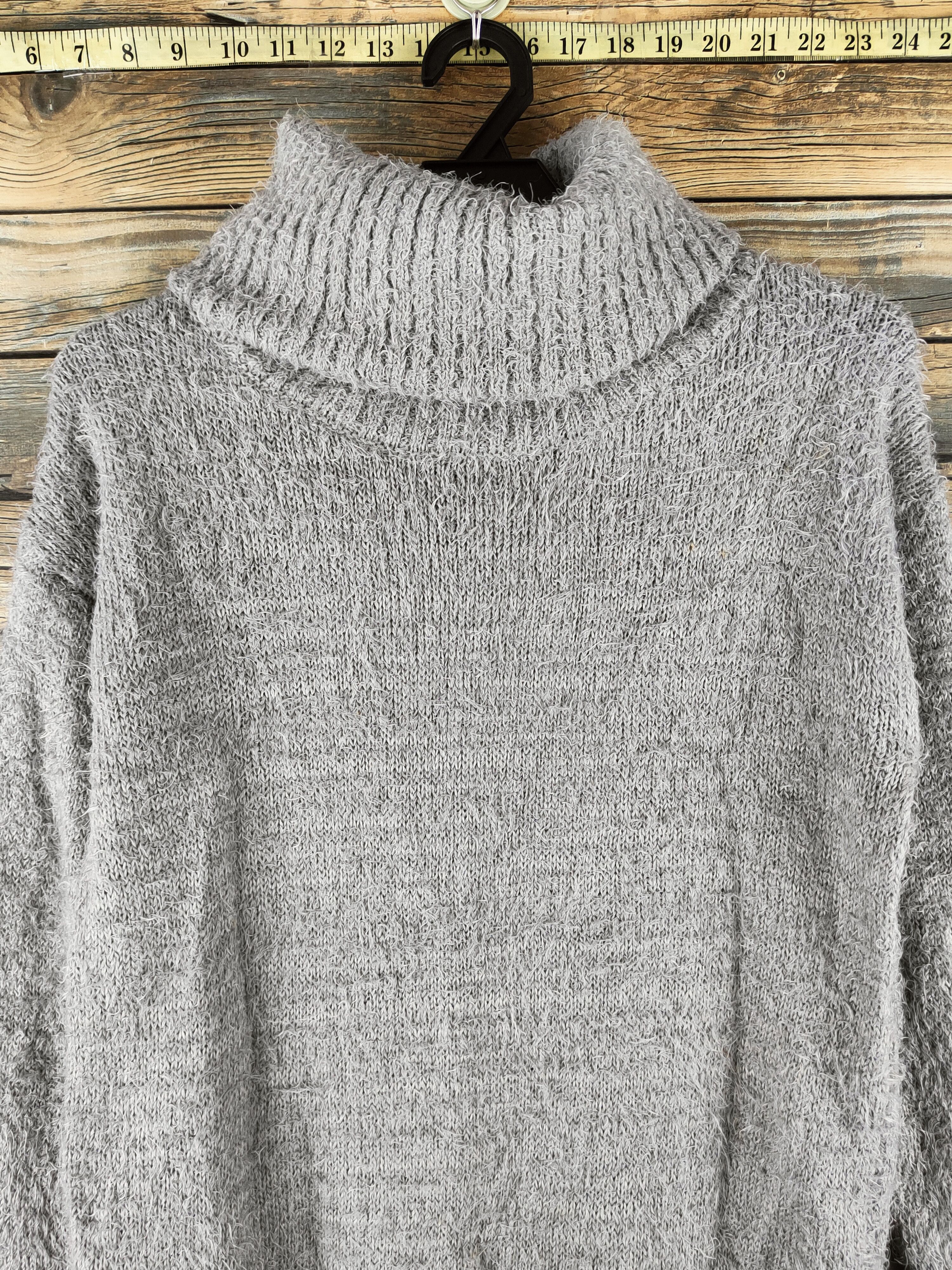 Japanese Brand DL L'espoir Dark Gray Fur Mohair Knitwear #46-490 Size M / US 6-8 / IT 42-44 - 2 Thumbnail