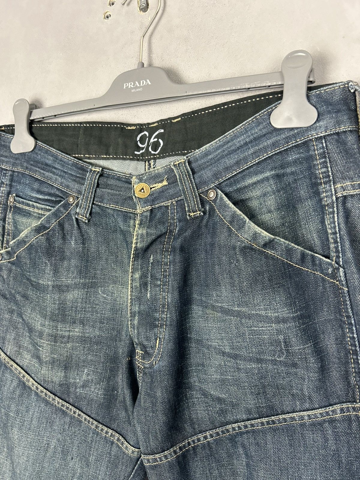 G-Star G-Star Raw Elwood 96 Jeans Distressed Denim Workwear Style Size US 35 - 13 Thumbnail