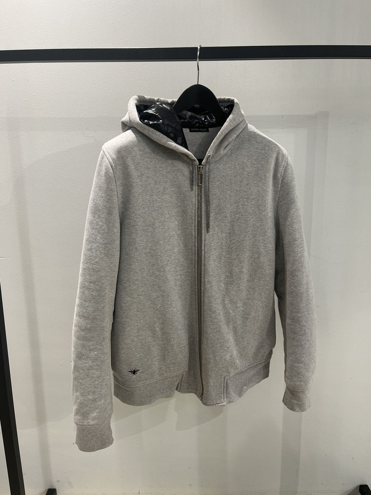 Dior Dior Homme AW09 Gray Padded Bee Hoodie Jacket | Grailed