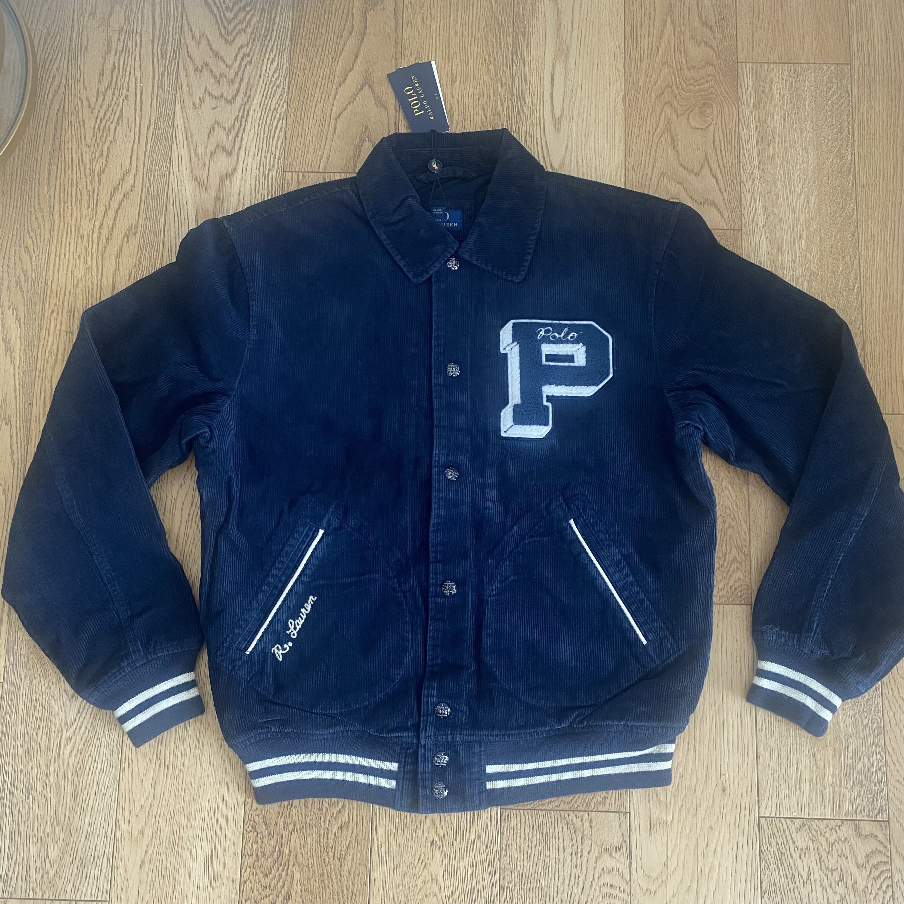 Polo Ralph Lauren Polo Ralph Lauren Corduroy Bomber Varsity Jacket Coat Patch Size US S / EU 44-46 / 1 - 1 Thumbnail