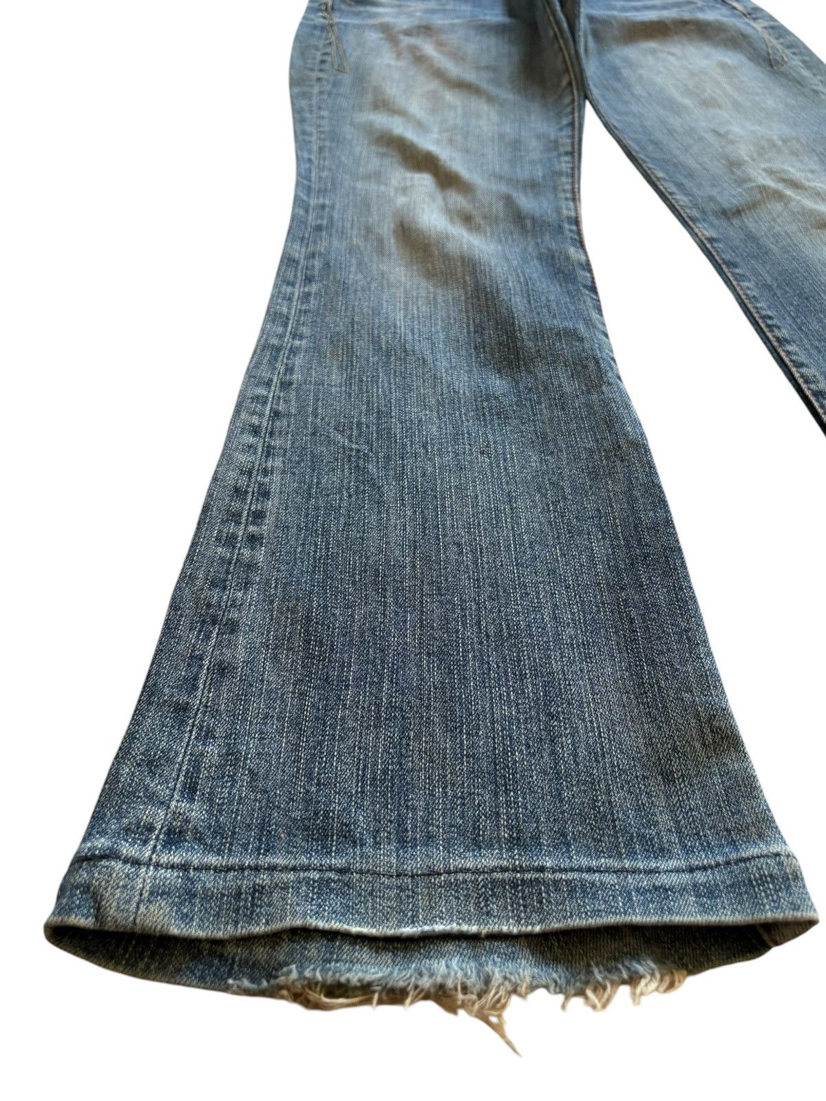 Japanese Brand SALES🔥Vintage Japanese Mud Wash Distressed Flare Jeans Size 30" / US 8 / IT 44 - 6 Thumbnail