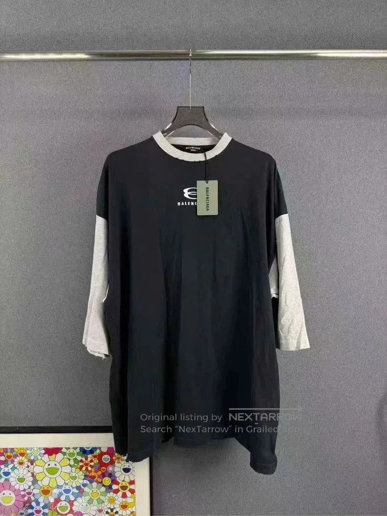 Balenciaga Balenciaga Spliced Double Ring Letter Tee. Size US XXS / EU 40 - 1 Thumbnail