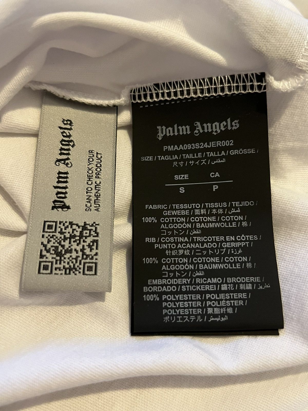 Palm Angels Palm Angels Embroidered-Logo Cotton T-Shirt Small New Size US S / EU 44-46 / 1 - 6 Thumbnail