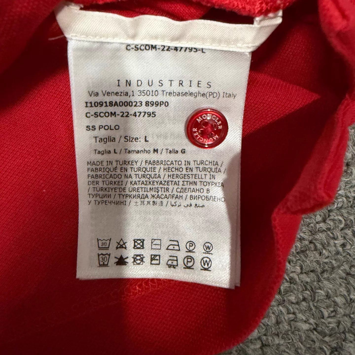 Moncler Moncler Red Logo Short-Sleeve Polo Shirt L 99 New Size L / US 10 / IT 46 - 4 Thumbnail