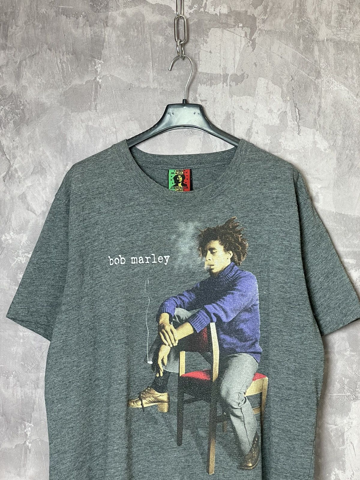 Band Tees × Bob Marley × Vintage Bob Marley Jamaica Collection Smoking T-Shirt Y2K Reggae Size US XL / EU 56 / 4 - 2 Thumbnail