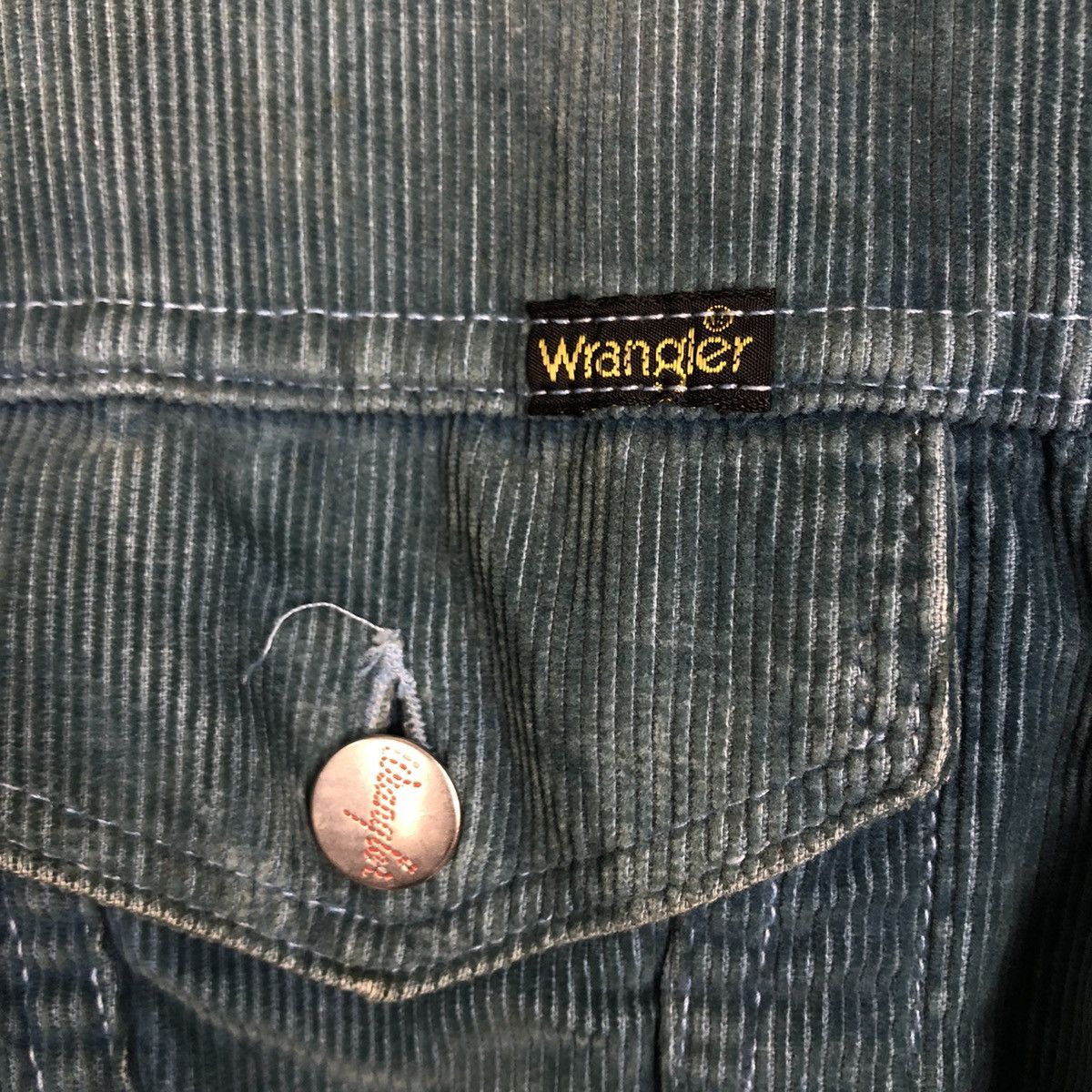 Vintage 📌Vintage Trucker Chore Corduroy Jacket Wrangler Usa Size US M / EU 48-50 / 2 - 19 Thumbnail