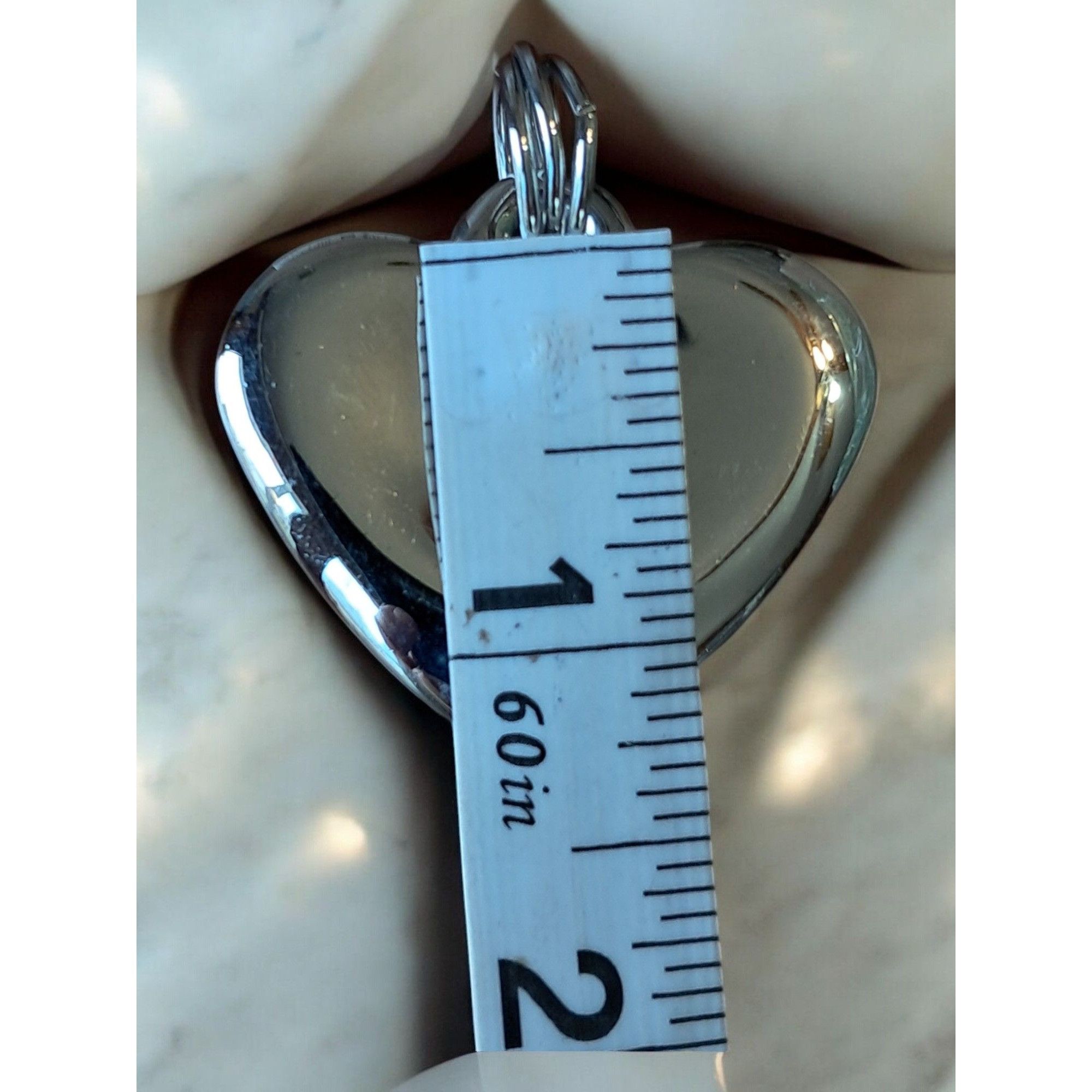 Other Polished Silver Metal Heart Pendant Size ONE SIZE - 3 Thumbnail