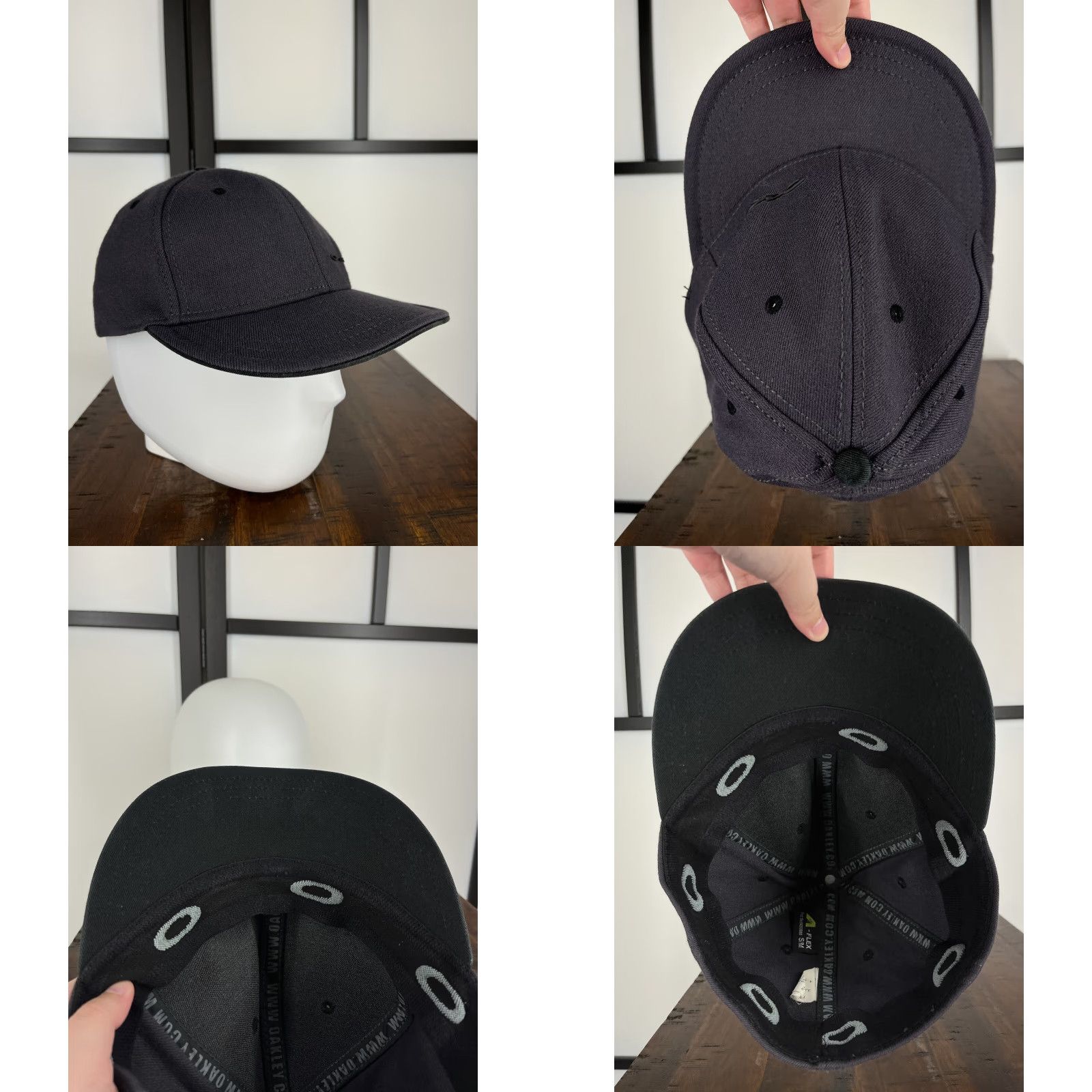 Oakley Oakley Hat Cap Fitted Adult Medium Black A-Flex Wool Acrylic Blend Stretch hat Size ONE SIZE - 8 Thumbnail