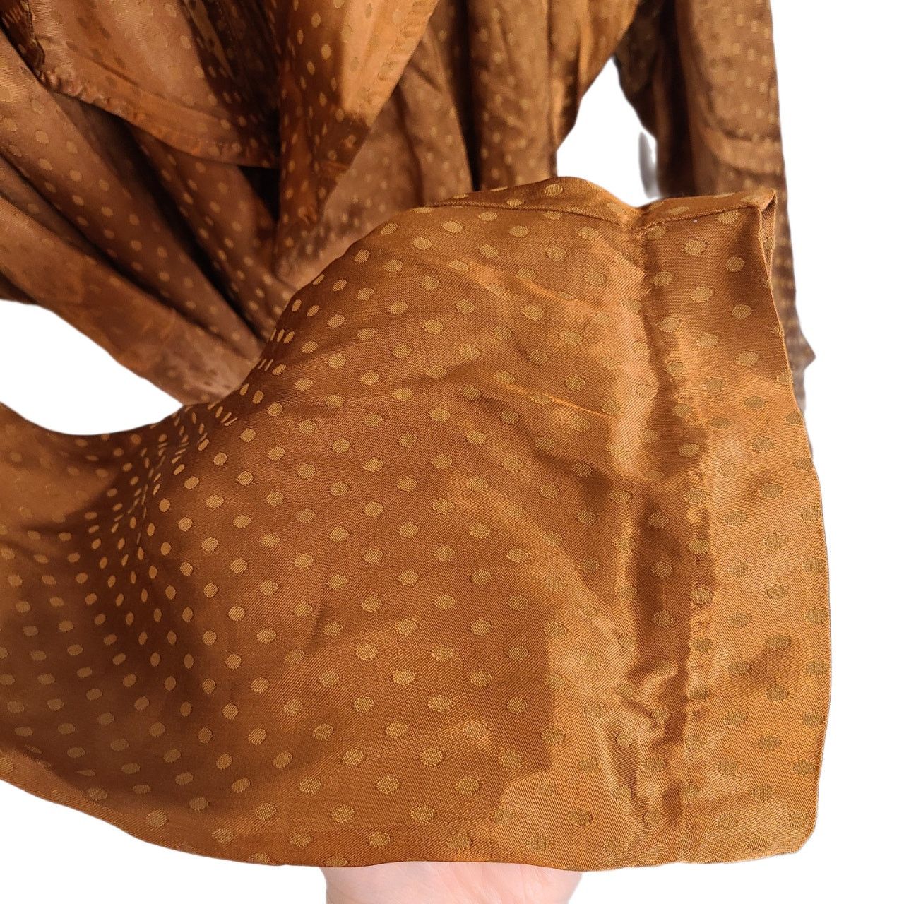 Corridor Torrid Copper Dotted Jacquard Collared Jacket Longline 3X Size 3XL / US 20-22 - 5 Thumbnail