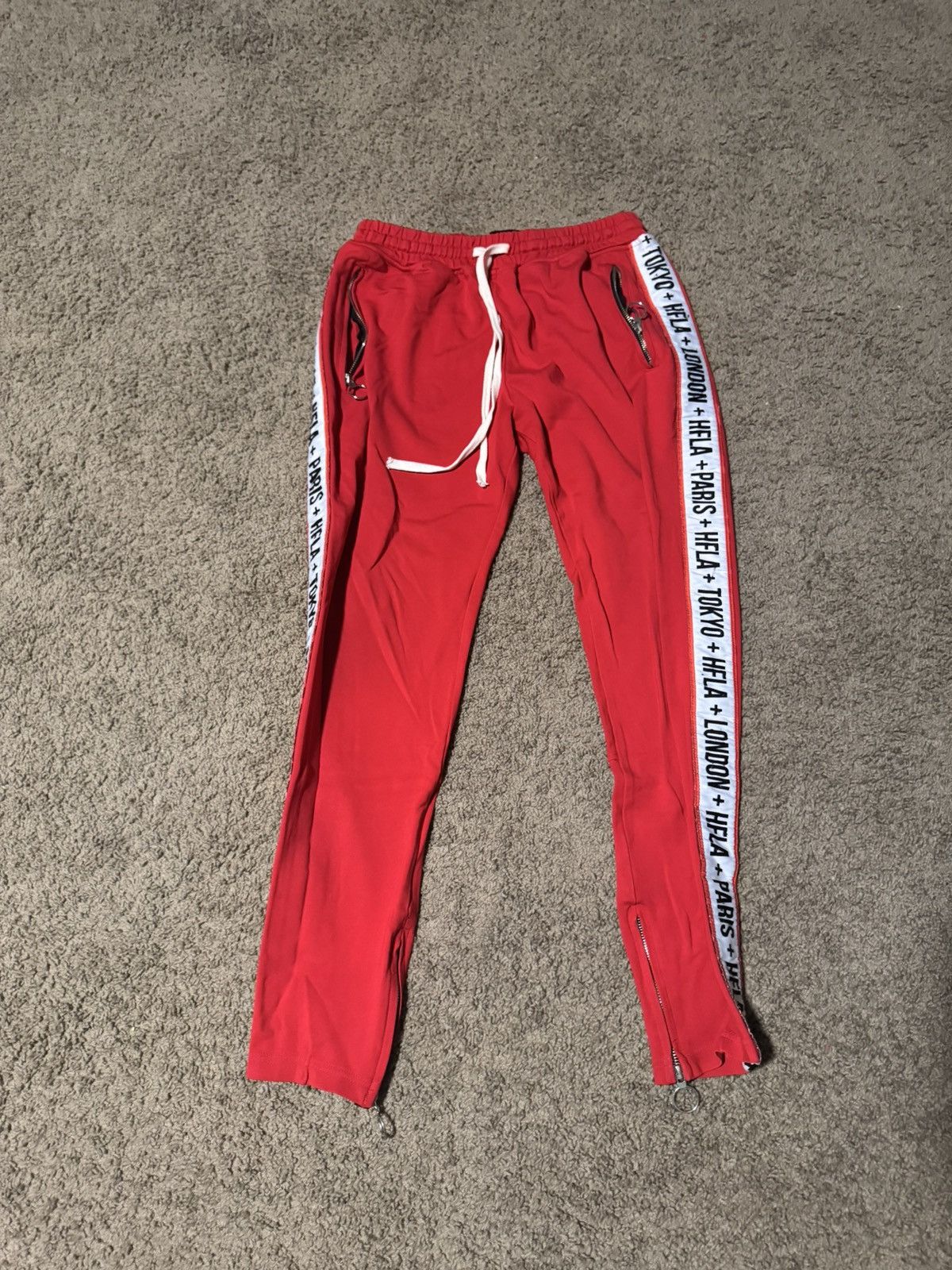 Homme + Femme La Red Homme Femme LA Track Pants Sz M Size US 32 / EU 48 - 1 Thumbnail