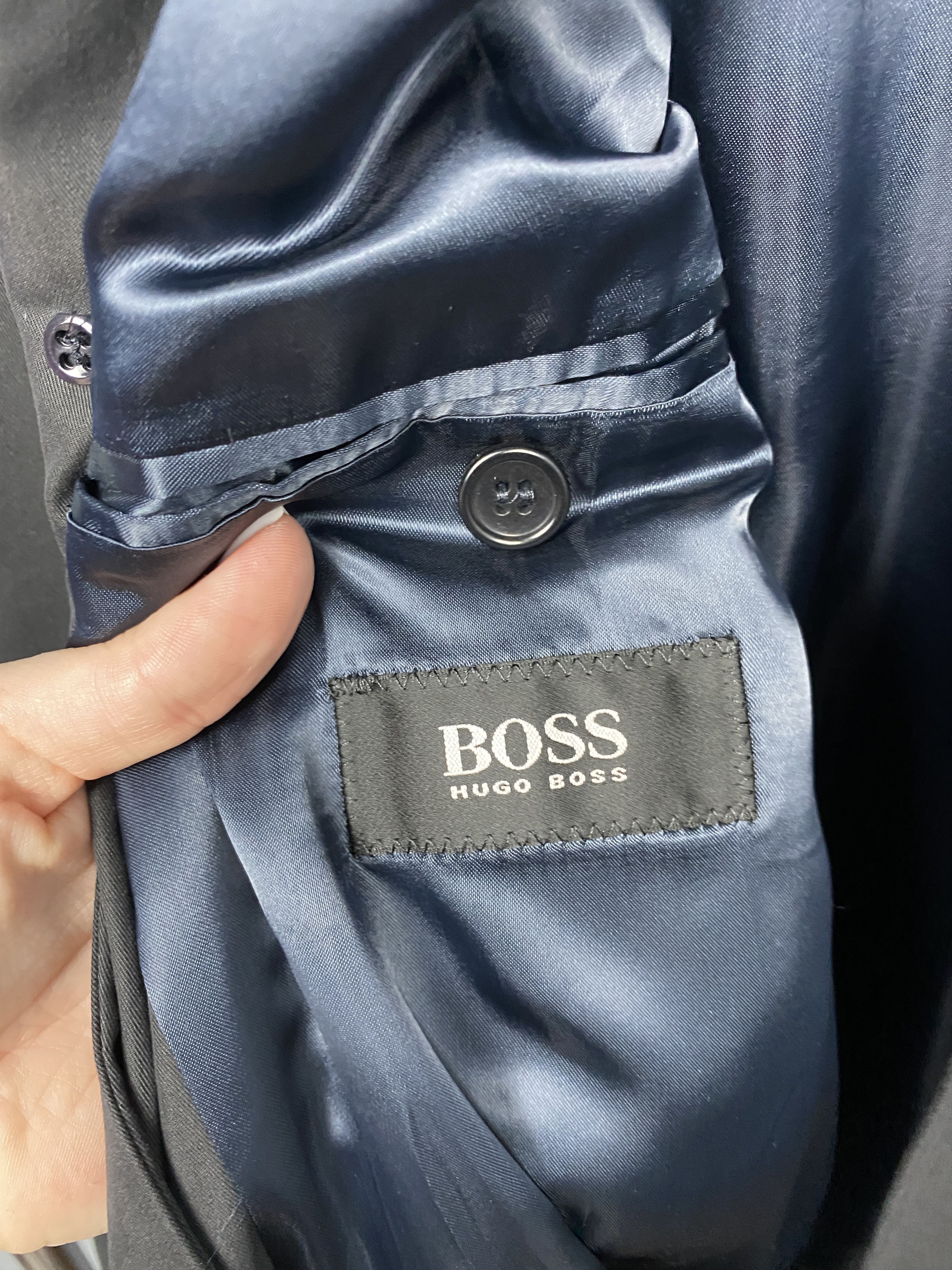 Hugo Boss × Vintage Hugo Boss 90s Vintage Mens Nylon Trench Coat Jacket Size US L / EU 52-54 / 3 - 4 Thumbnail