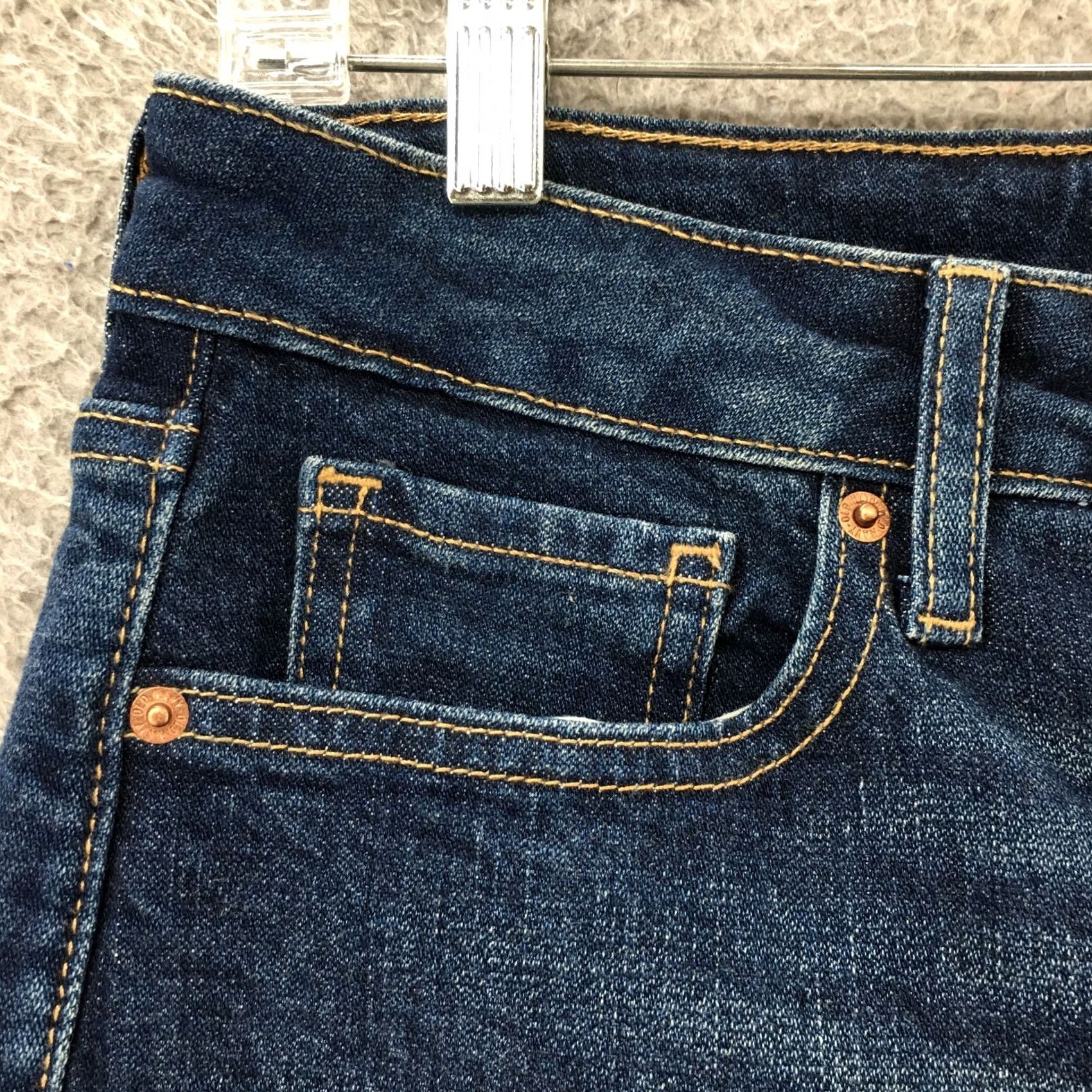 Old Navy Old Navy Jeans Womens 6 Straight Leg 30x28 Blue Denim Distressed Zip Size 28" / US 6 / IT 42 - 4 Thumbnail
