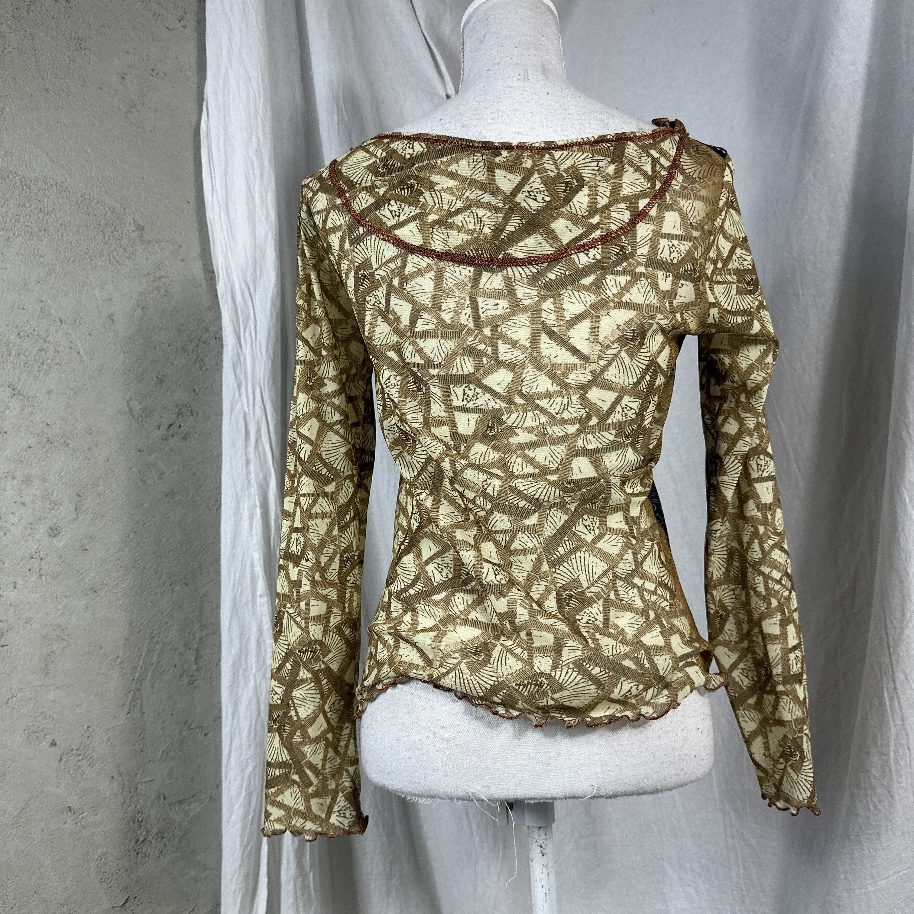 Vintage Vintage Streetwear Africa Safari Made in Italy Mesh Top Size M / US 6-8 / IT 42-44 - 5 Thumbnail