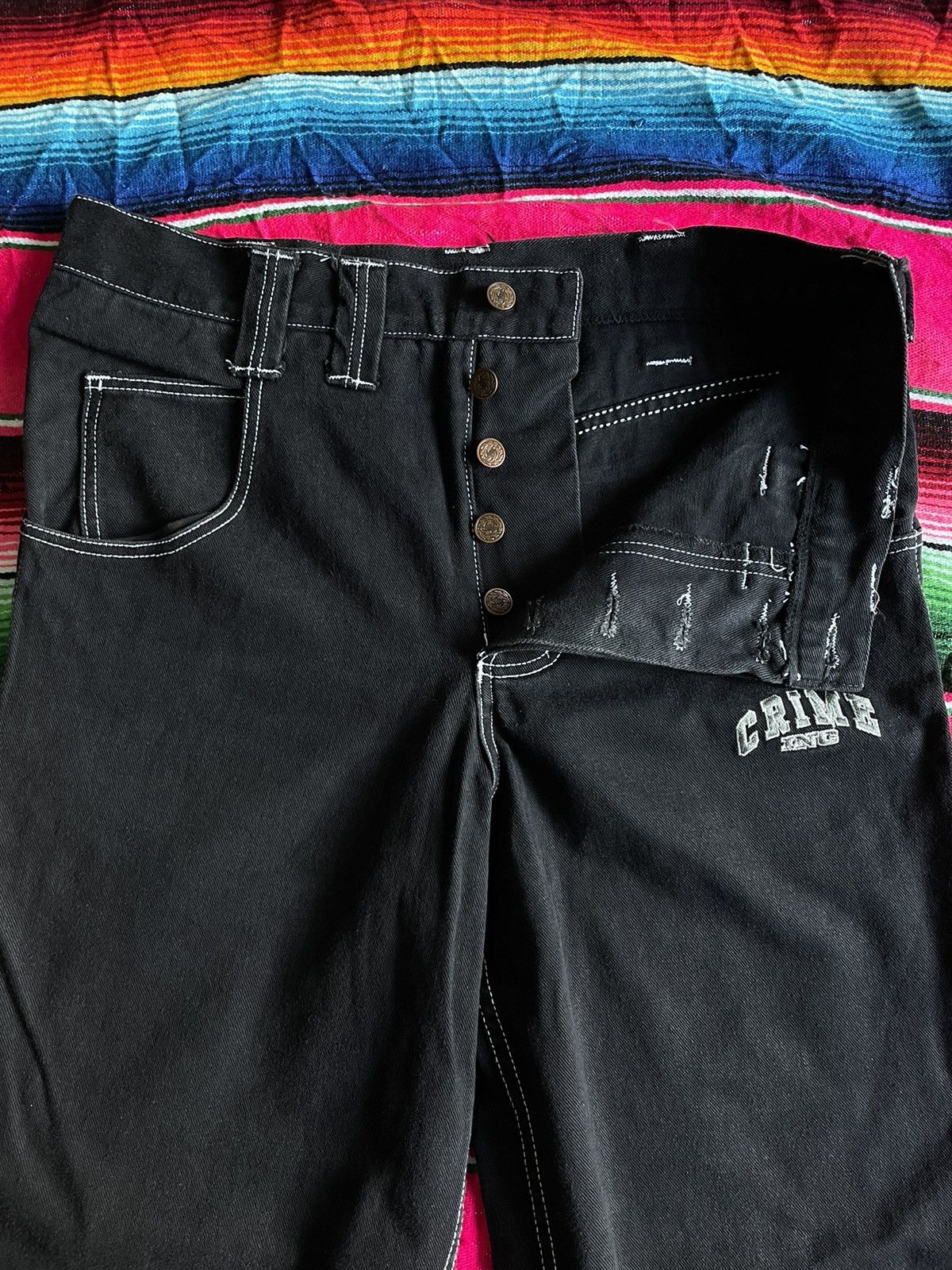 Vintage Vintage 90s Crime Inc skateboard pant Size US 36 / EU 52 - 6 Thumbnail