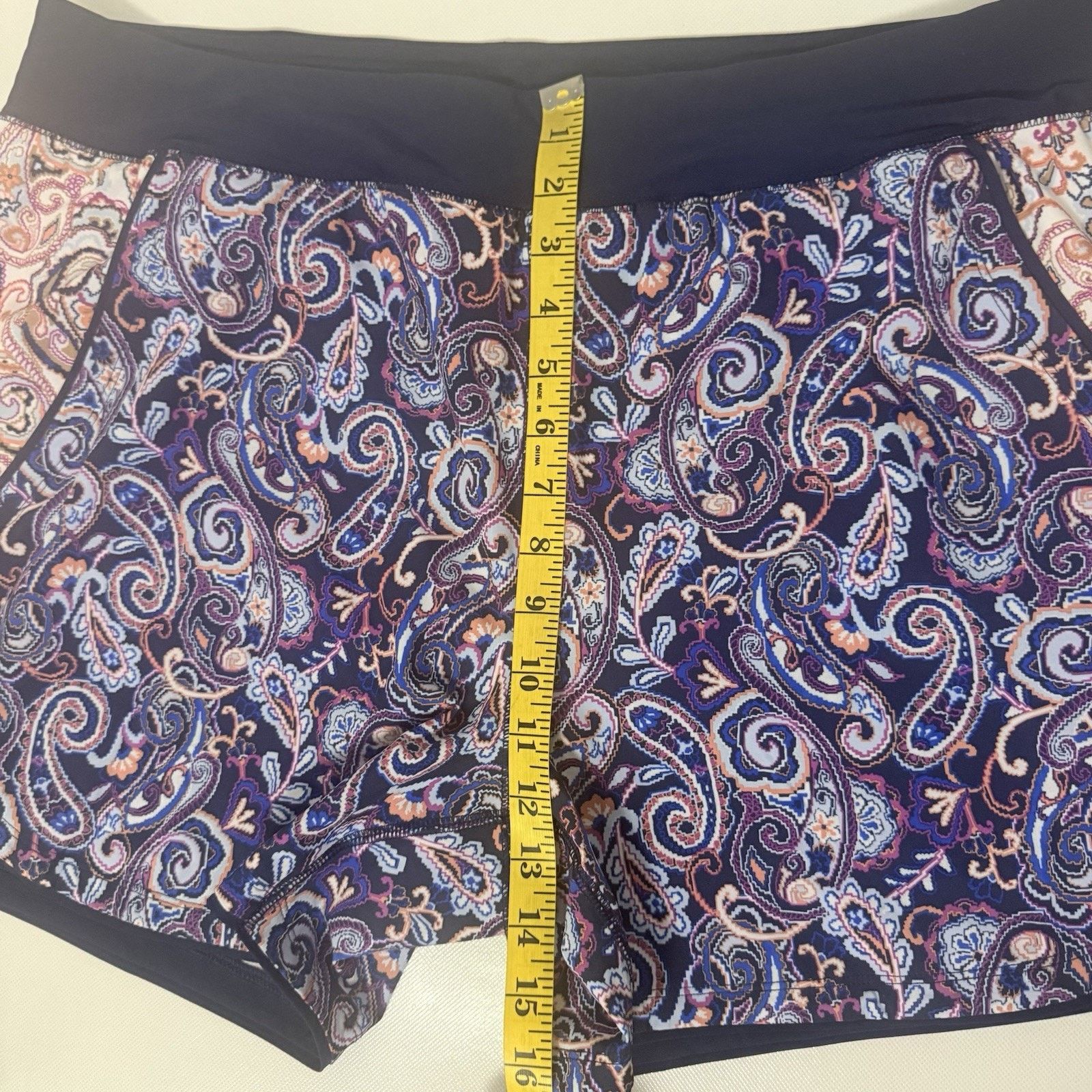 Lands' End Lands End Women’s 5” Board Shorts With Panty Paisley Blue Size XXL / US 16-18 / IT 52-54 - 8 Thumbnail