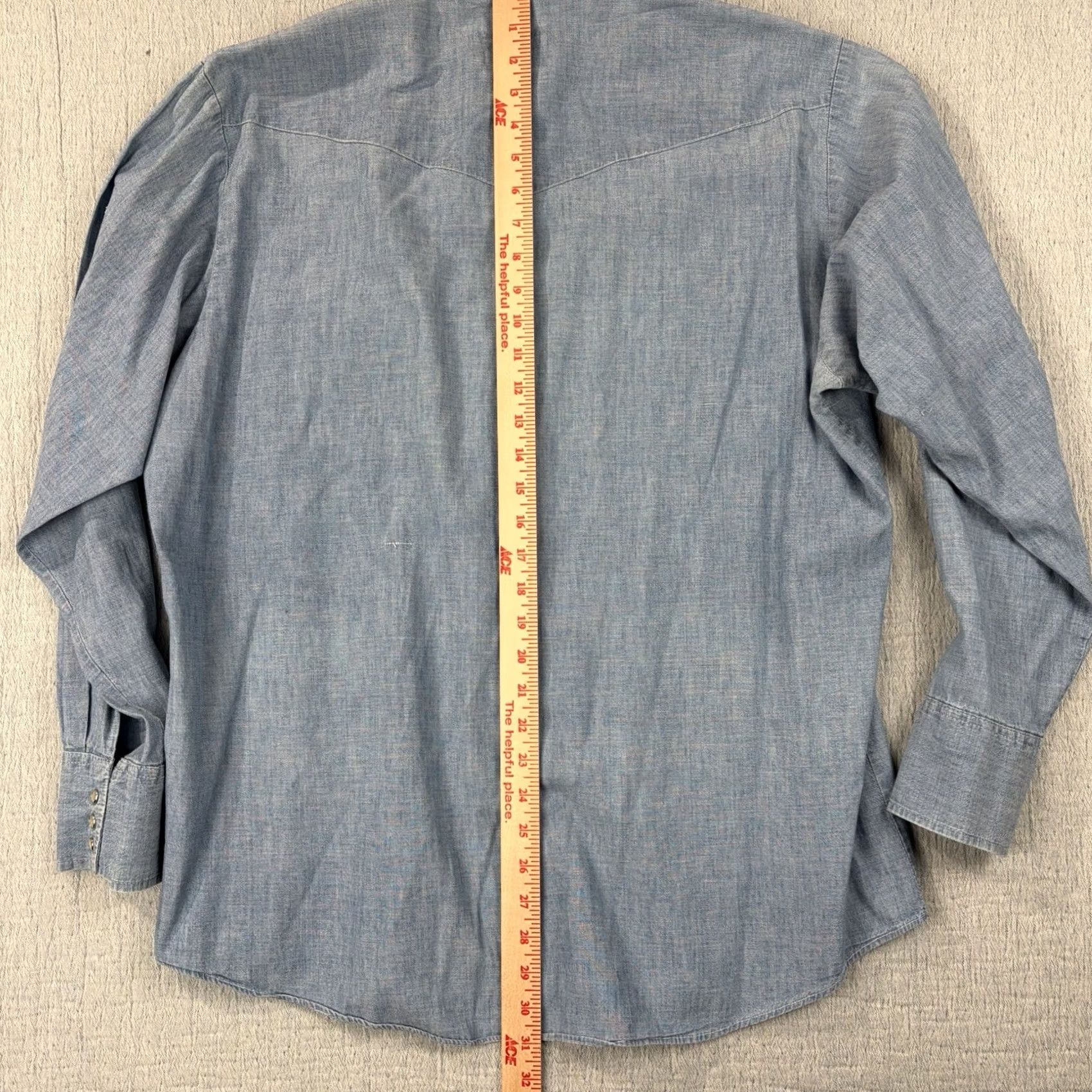 Vintage Vintage 1970s Woolrich Denim Pearl Snap Sz XL Rockabilly Western Retro Disco Shirt Size US XL / EU 56 / 4 - 7 Thumbnail