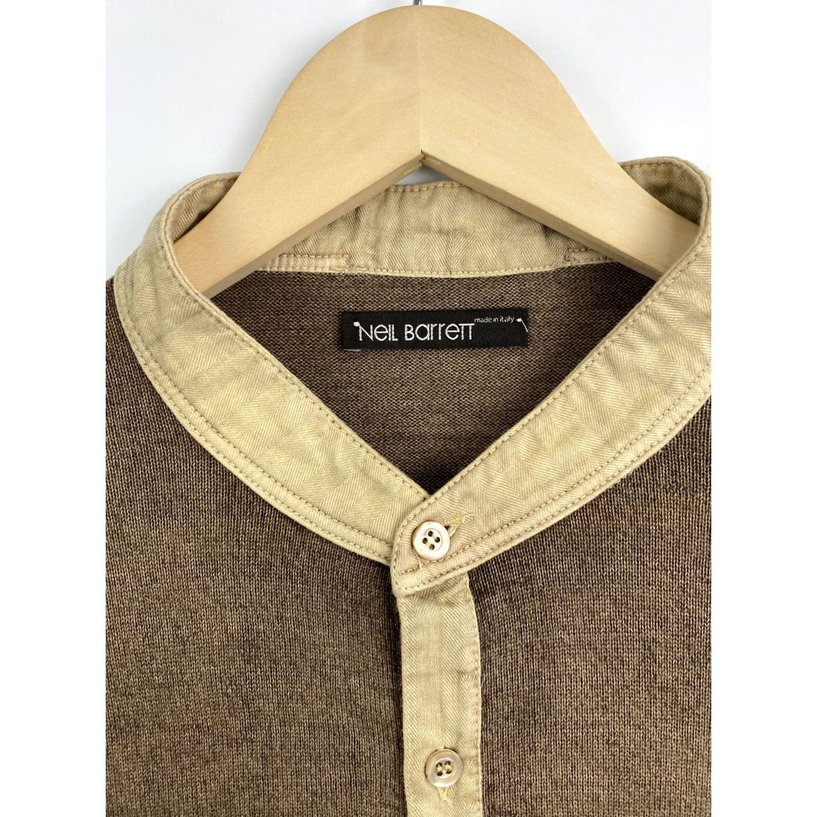 Neil Barrett Neil Barrett Pura Lana Vergine Merino Sweaters Made in Italy L Pullover Mens Brown Size L Size US L / EU 52-54 / 3 - 4 Thumbnail