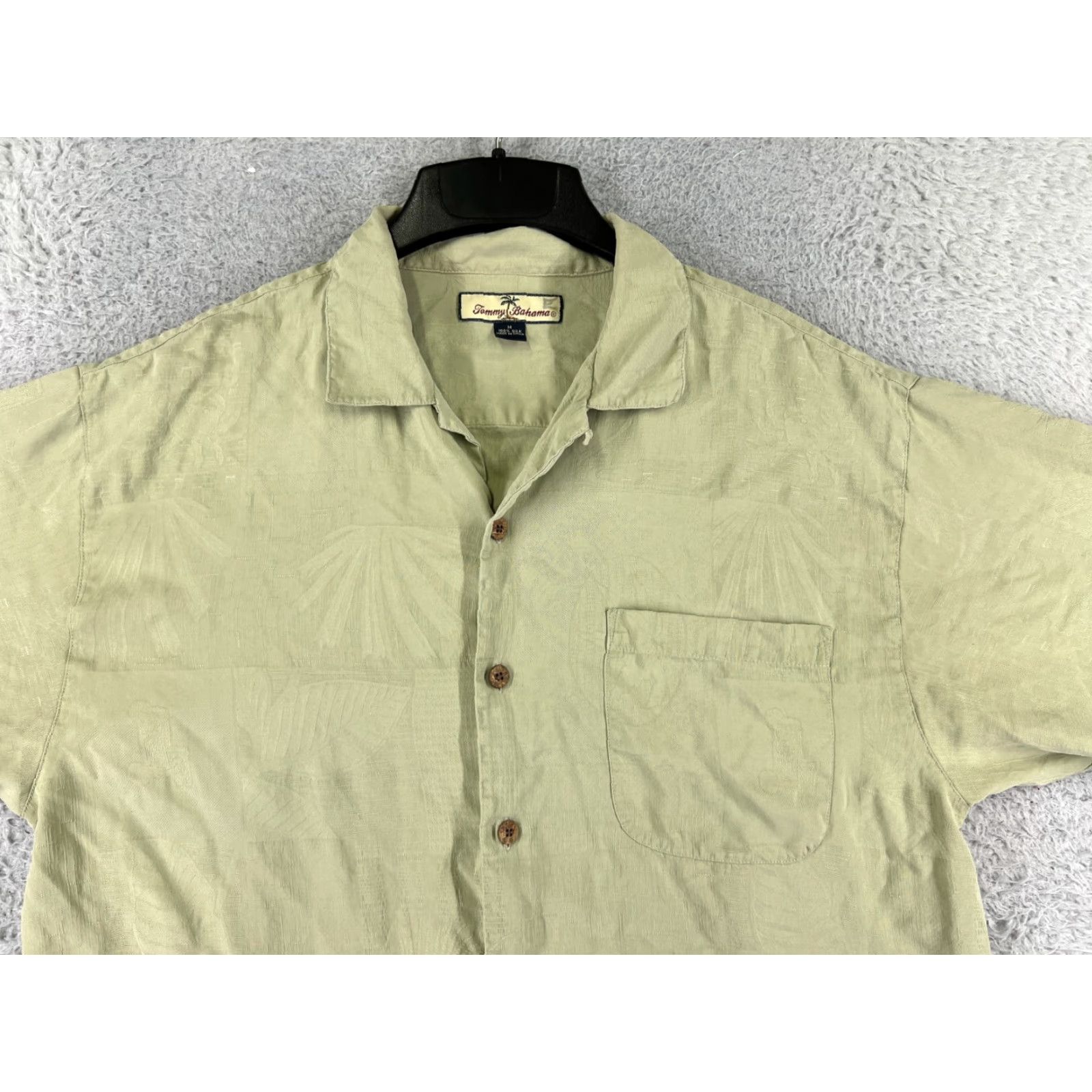 Tommy Bahama Tommy Bahama Shirt Men Medium Green Palm Cocktail Print Hawaiian Vacation Beach Size US M / EU 48-50 / 2 - 6 Thumbnail