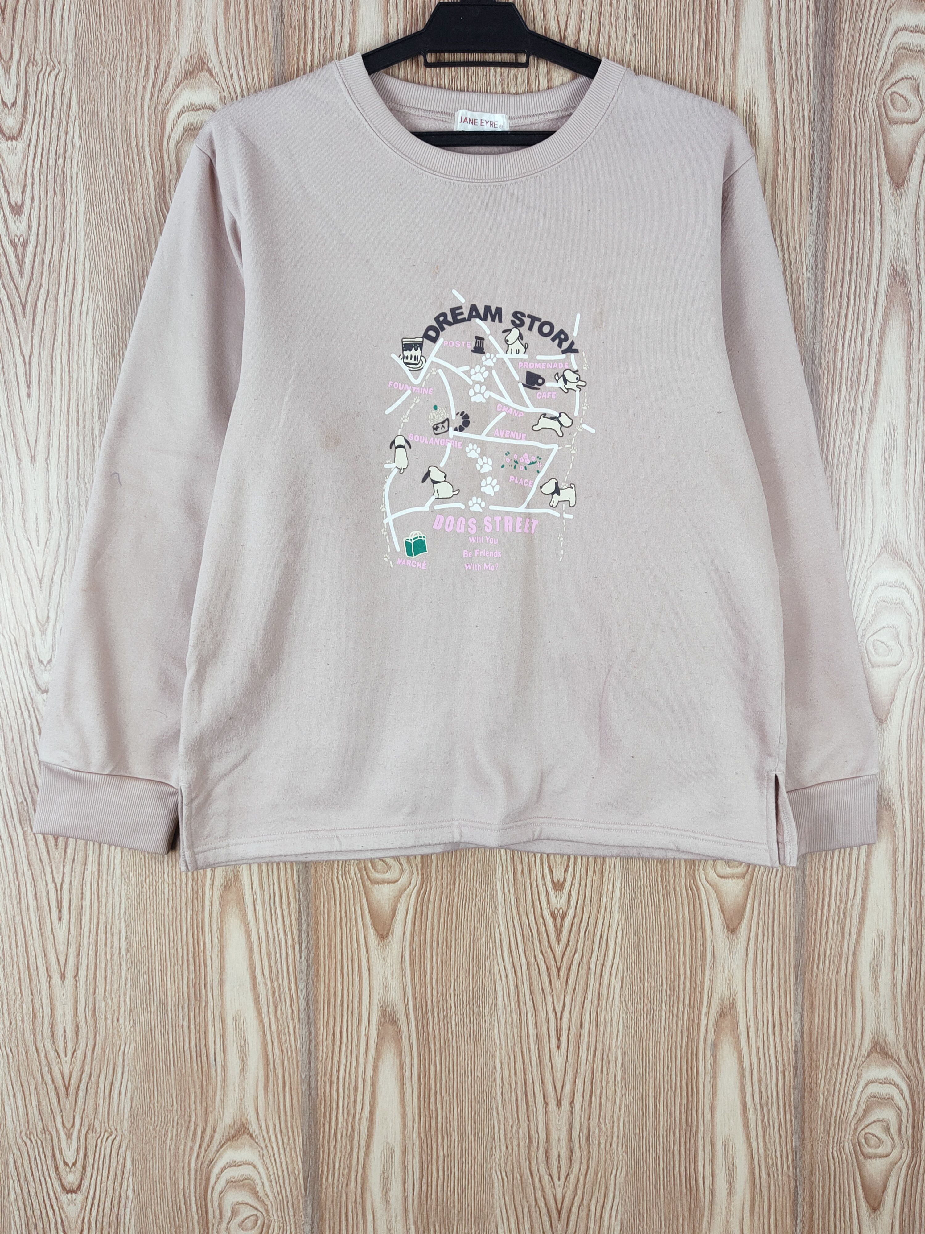 Japanese Brand × Vintage Vintage 💥 Jane Eyre Pink Sweatshirts Size M / US 6-8 / IT 42-44 - 1 Thumbnail