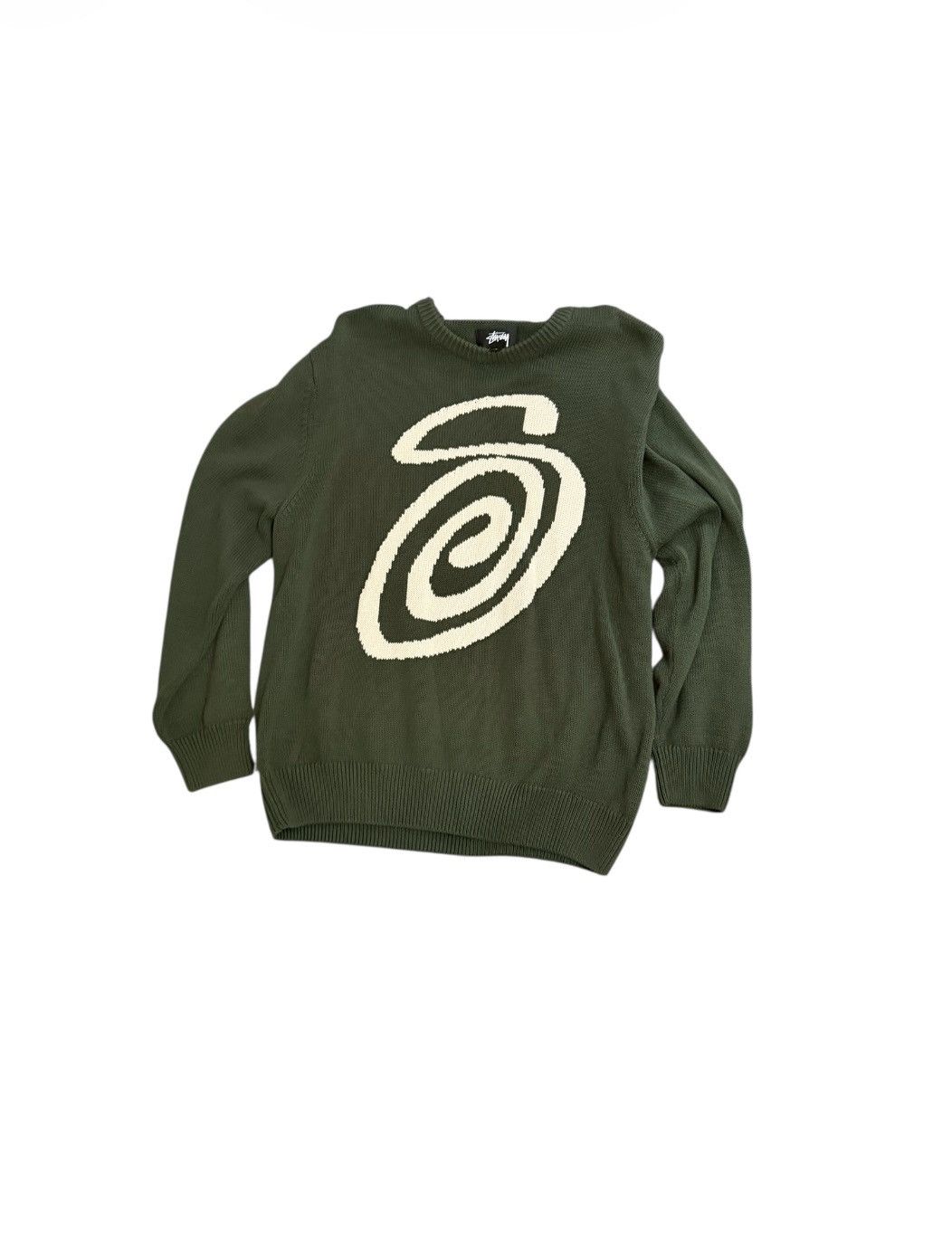 Stussy Stussy Green Knit Sweater Size US L / EU 52-54 / 3 - 1 Thumbnail