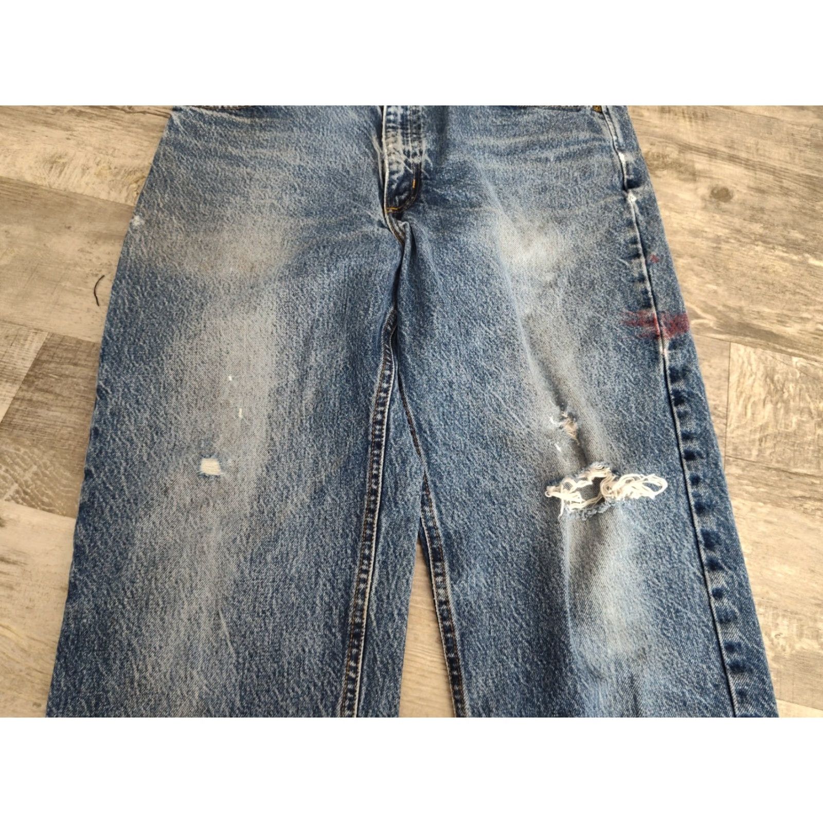 Carhartt VINTAGE Carhartt B17 Jeans Men 35x32 Workwear Distressed Blue 80s US Made Size US 35 - 4 Thumbnail