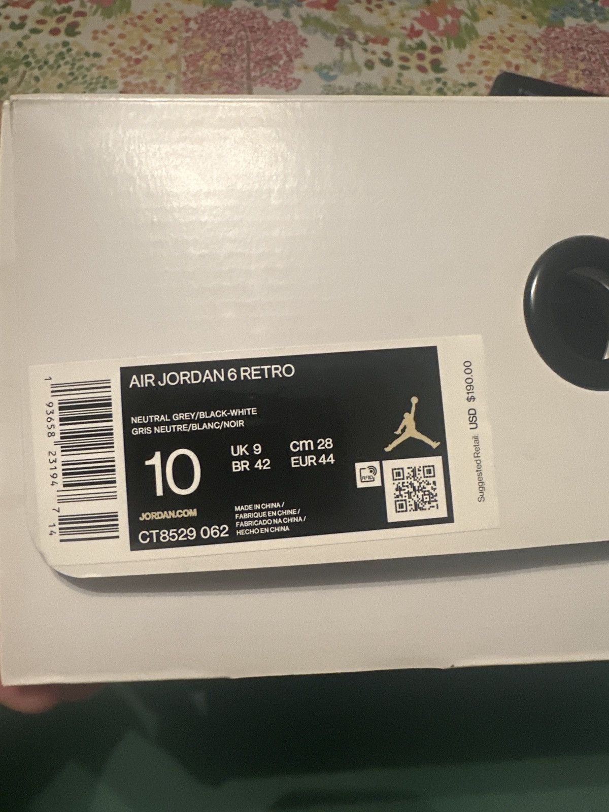 Jordan Brand Air Jordan 6 Retro ‘Hare’ Size US 10 / EU 43 - 5 Thumbnail
