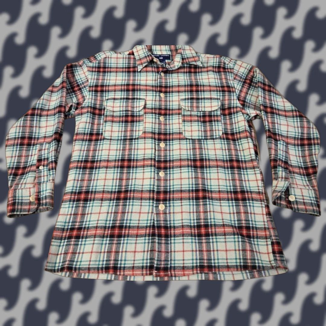Polo Ralph Lauren VINTAGE Ralph Lauren Polo SPORT Green Tartan Plaid Shirt Blouse Long Sleeve Size 6 Womens Size M / US 6-8 / IT 42-44 - 1 Thumbnail