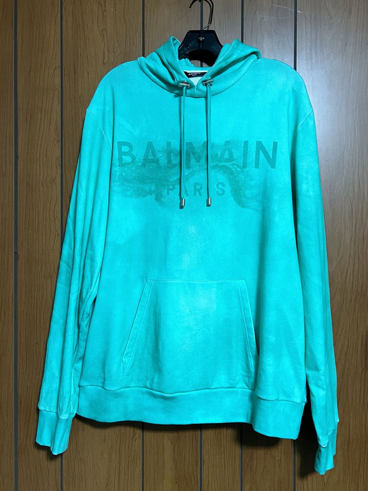 Balmain Balmain Desert Logo Printed Drawstring Hoodie size M Size US M / EU 48-50 / 2 - 14 Thumbnail