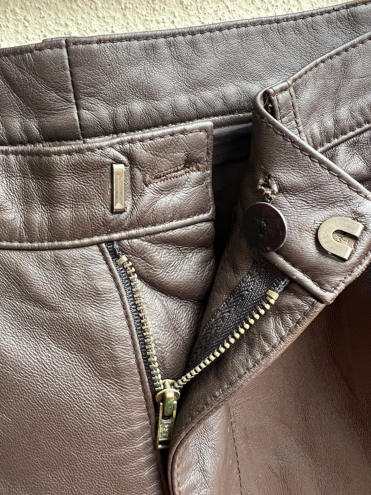 Jean Paul Gaultier Jean Paul Gaultier Homme Side Zippers Leather Pant Size US 30 / EU 46 - 9 Thumbnail