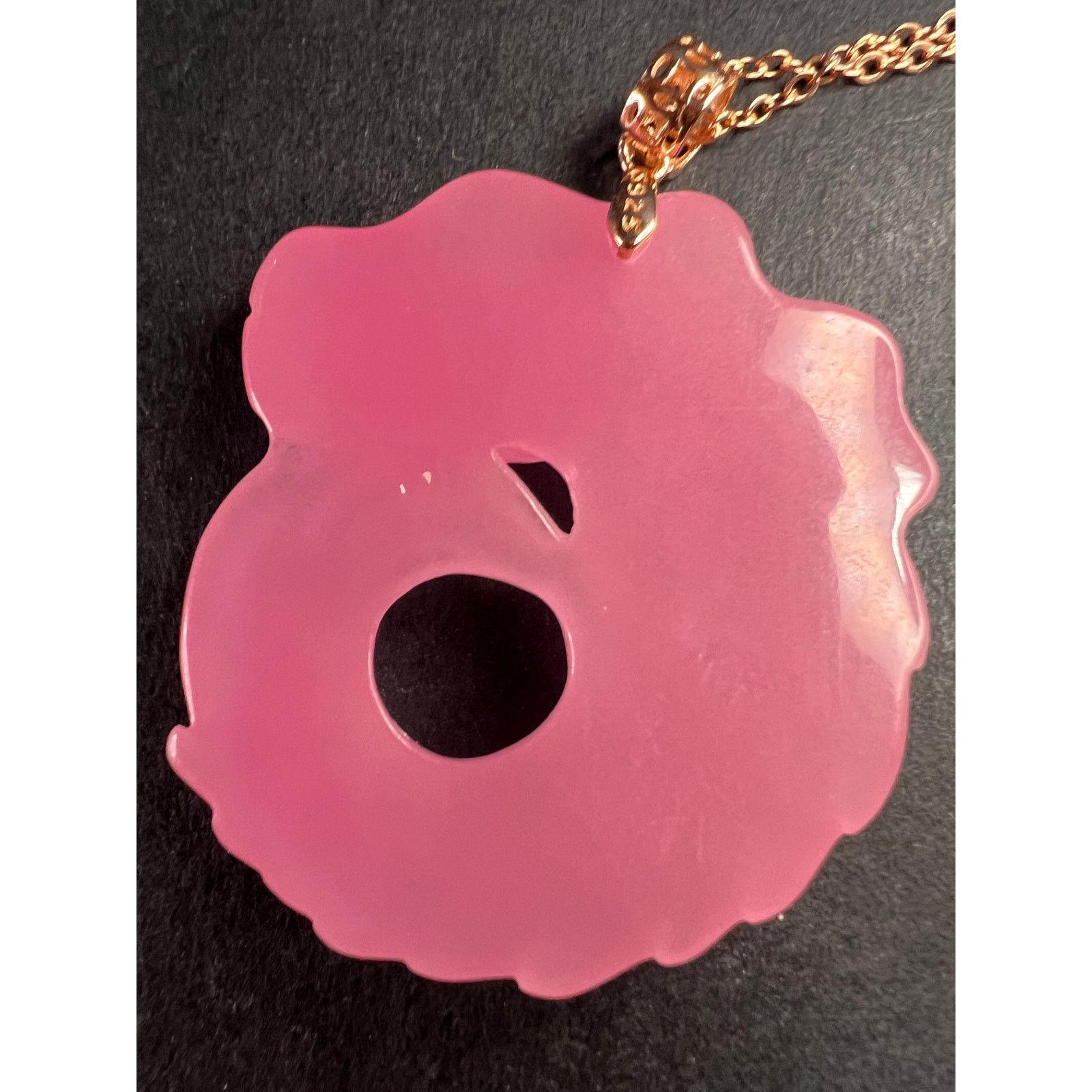 Other NEW Pink jade dragon pendant necklace in gold 925 silver Size ONE SIZE - 5 Thumbnail
