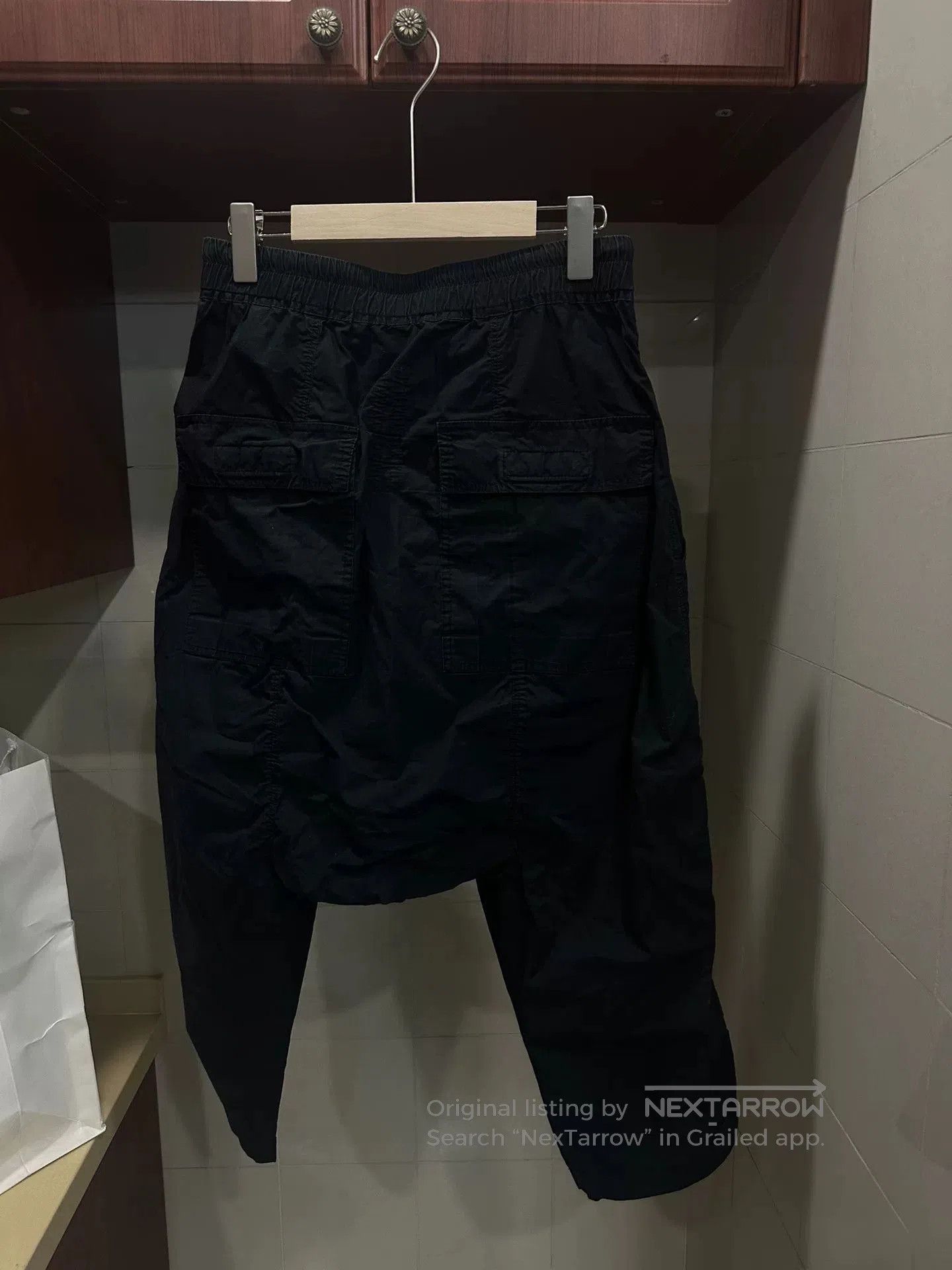 Rick Owens Rick Owens Black Drop-Crotch Pants. Size US 26 / EU 42 - 2 Thumbnail