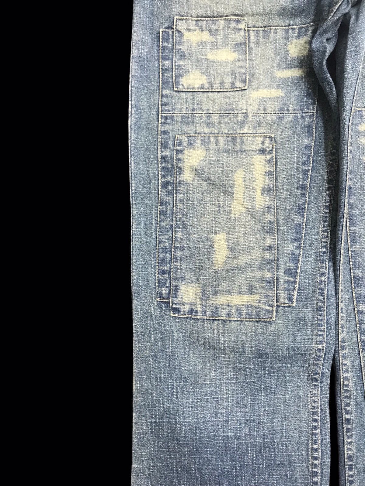 Japanese Brand 💥DENIM ART💥NYLAUS Japan Patchwork Crash Denim F153 Size US 34 / EU 50 - 7 Thumbnail