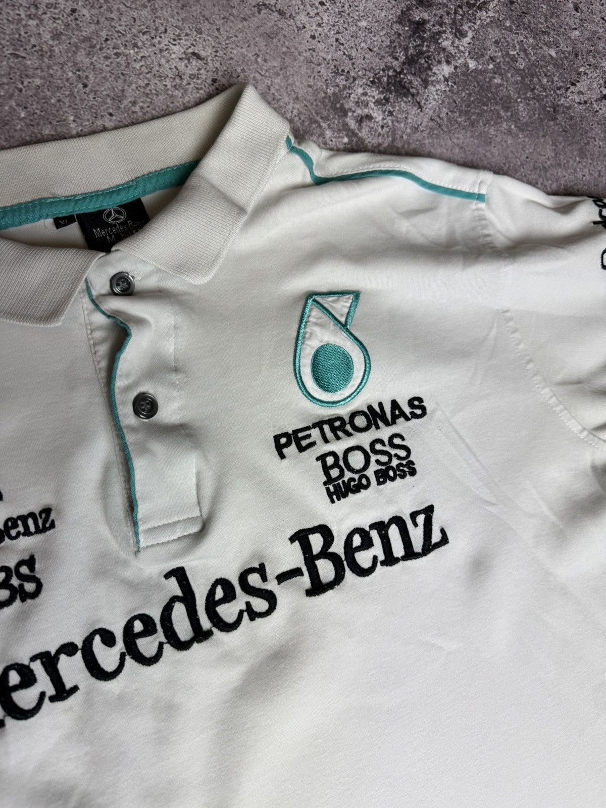 Mercedes-Benz × Vintage Mercedes Benz Hugo Boss Polo T Shirt Racing Size US XL / EU 56 / 4 - 11 Thumbnail