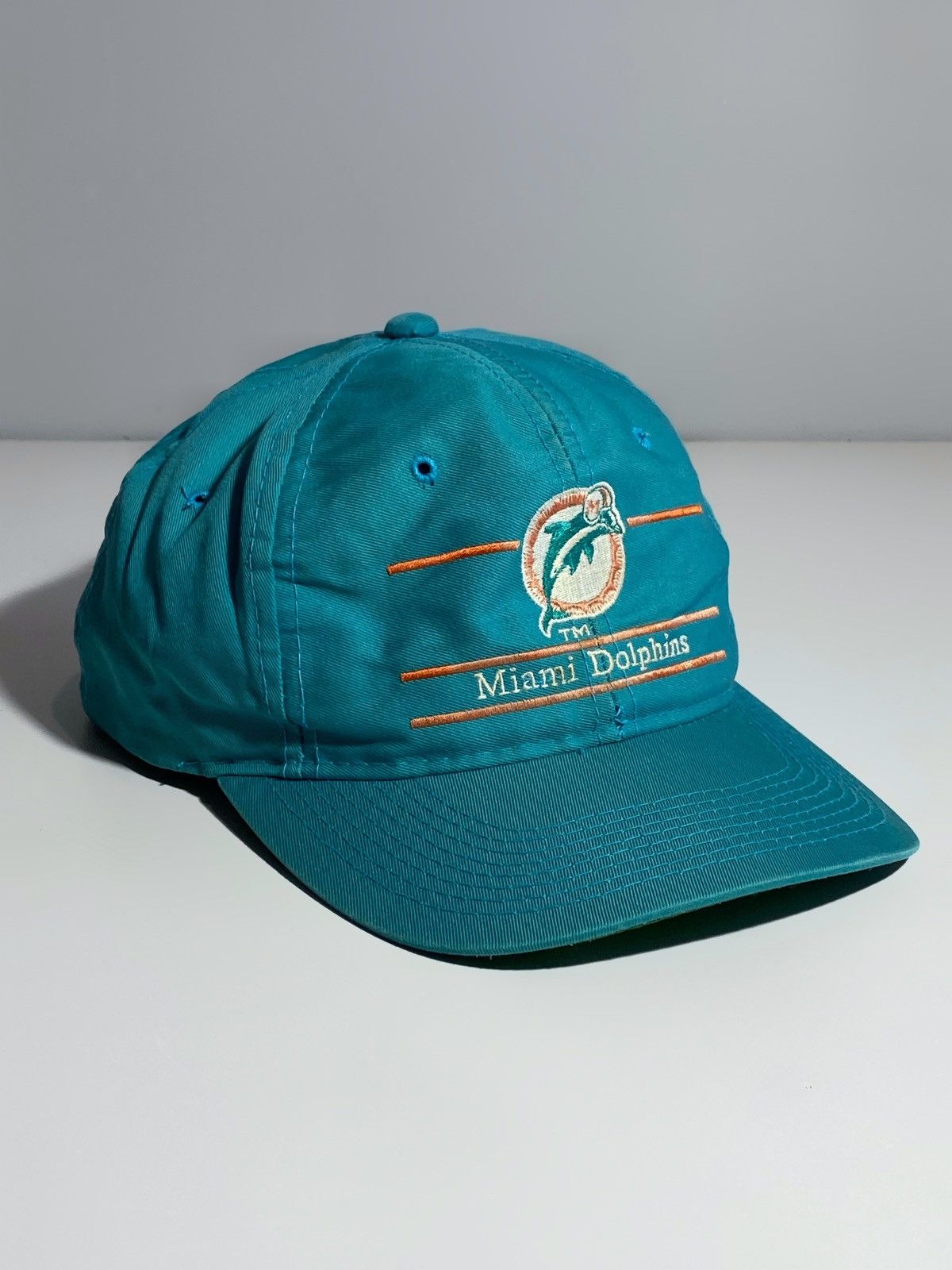 NFL Rare 80s Miami Dolphins Logo Annco Sharktooth Snapback Hat Size ONE SIZE - 3 Thumbnail