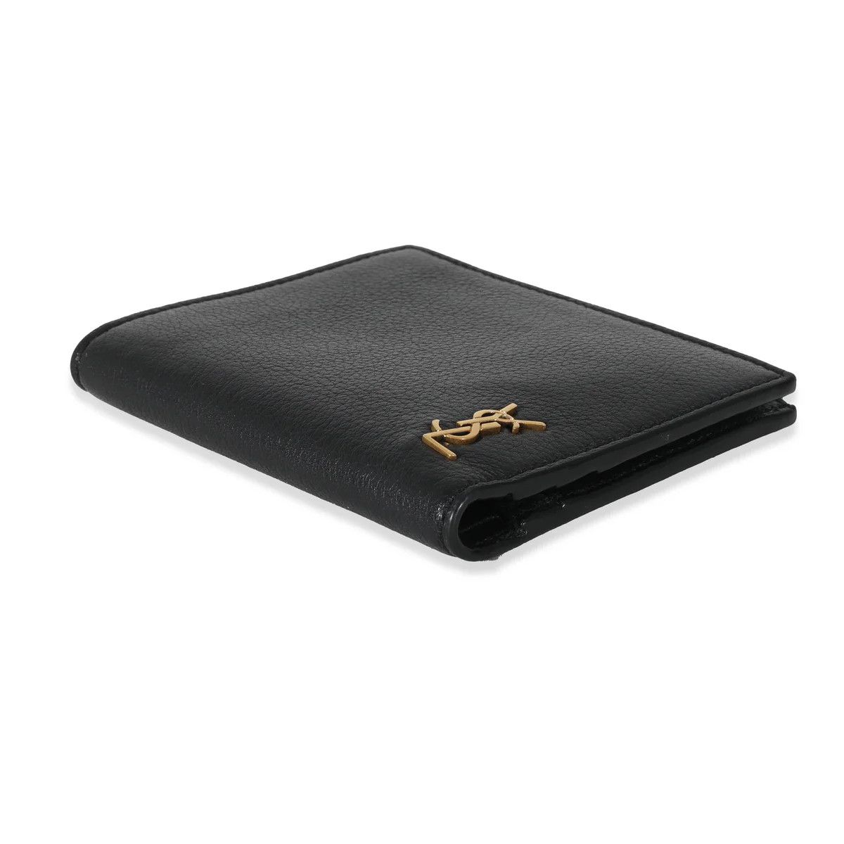 Saint Laurent Paris o1b1hav110924 Size: OS / Tiny BI-Fold ID Wallet in Black Size ONE SIZE - 7 Thumbnail