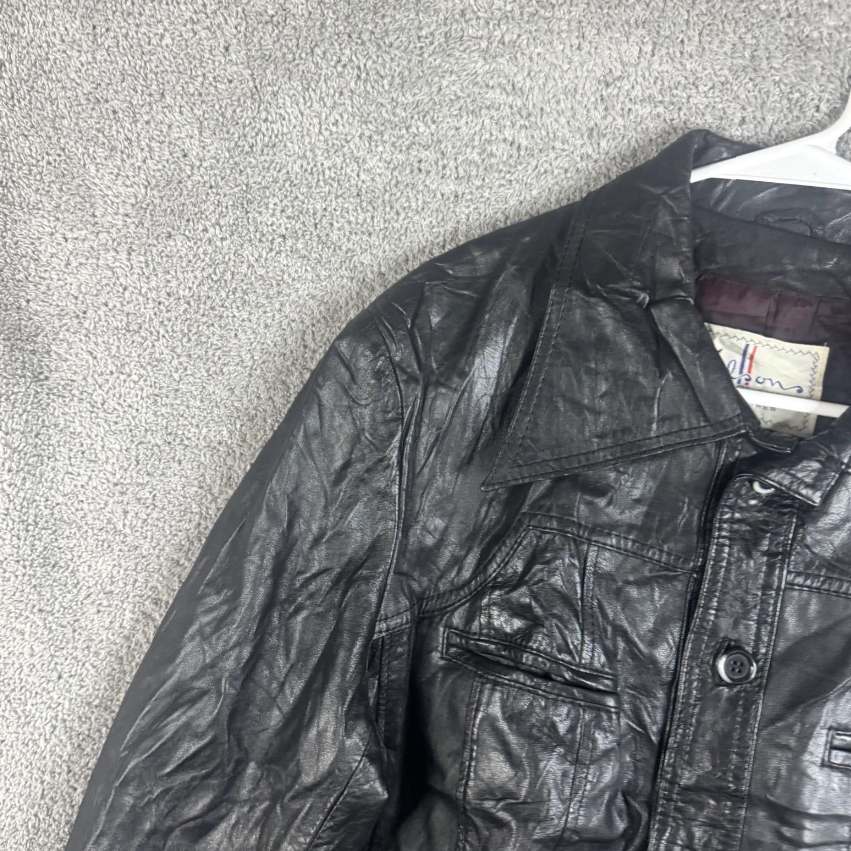 House of CB VINTAGE Wilson's House Of Suede And Leather Jacket Womens M Black Button Size M / US 6-8 / IT 42-44 - 5 Thumbnail