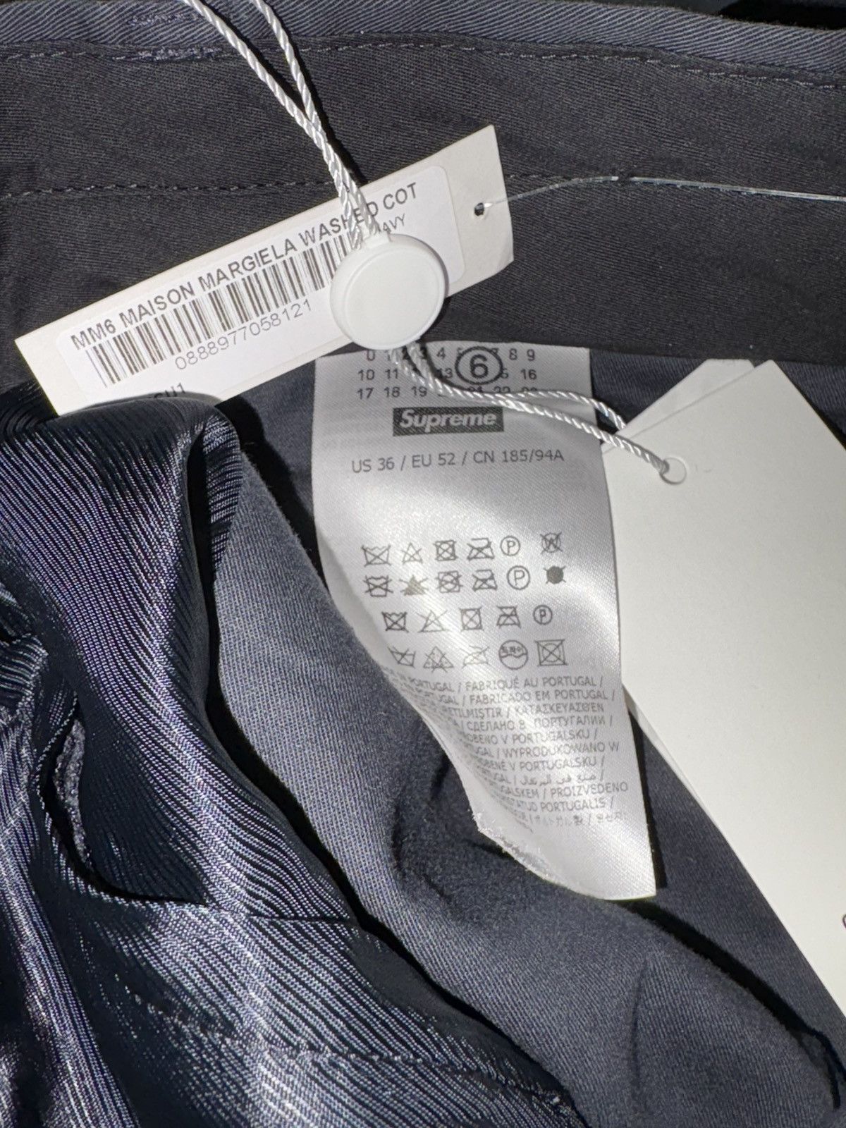 Maison Margiela × Supreme Supreme MM6 Maison Margiela Washed Cotton Suit Navy (XLARGE) Size 36R - 5 Thumbnail