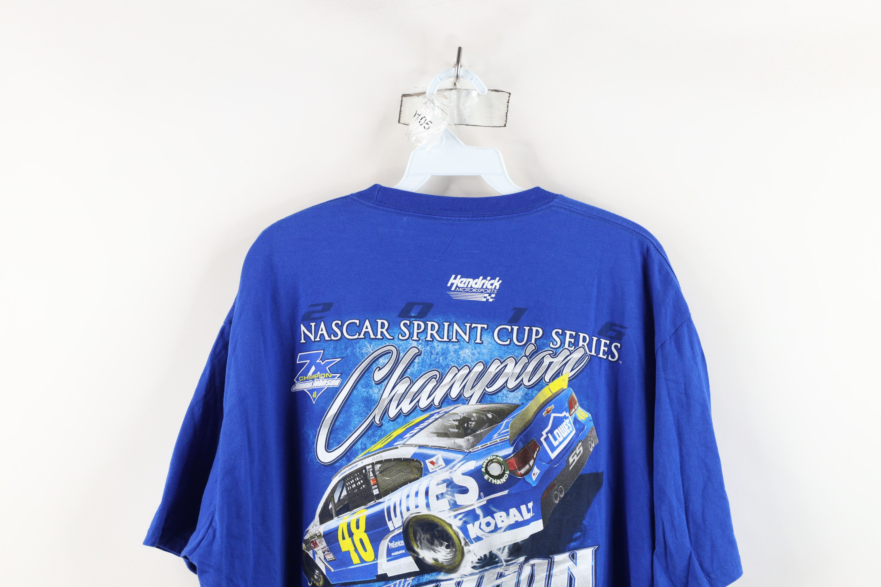 Vintage Vintage Y2K NASCAR Jimmie Johnson Racing T-Shirt Blue Size US XXL / EU 58 / 5 - 13 Thumbnail