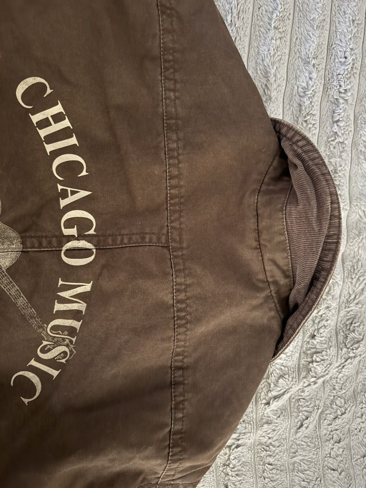 Vintage vintage chicago music vtg guitar thrashed flight jacket coat Size US L / EU 52-54 / 3 - 10 Thumbnail