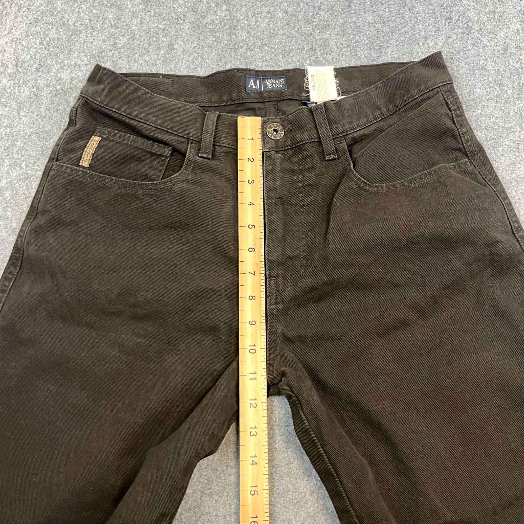 Vintage Armani Jeans Jeans Regular Straight 34 28 Short Dark Black Stretch Comfort Fit GA Mens Size US 34 / EU 50 - 5 Thumbnail