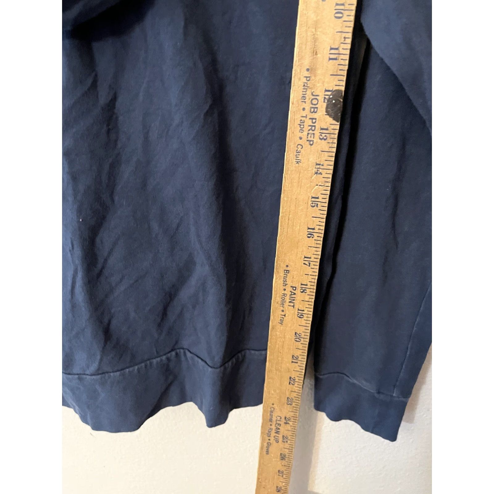 Banana Republic BANANA REPUBLIC V-Neck Hoodie Women’s Medium Navy Blue Pullover Sweater Long Sleeve Cotton Spandex Size M / US 6-8 / IT 42-44 - 4 Thumbnail
