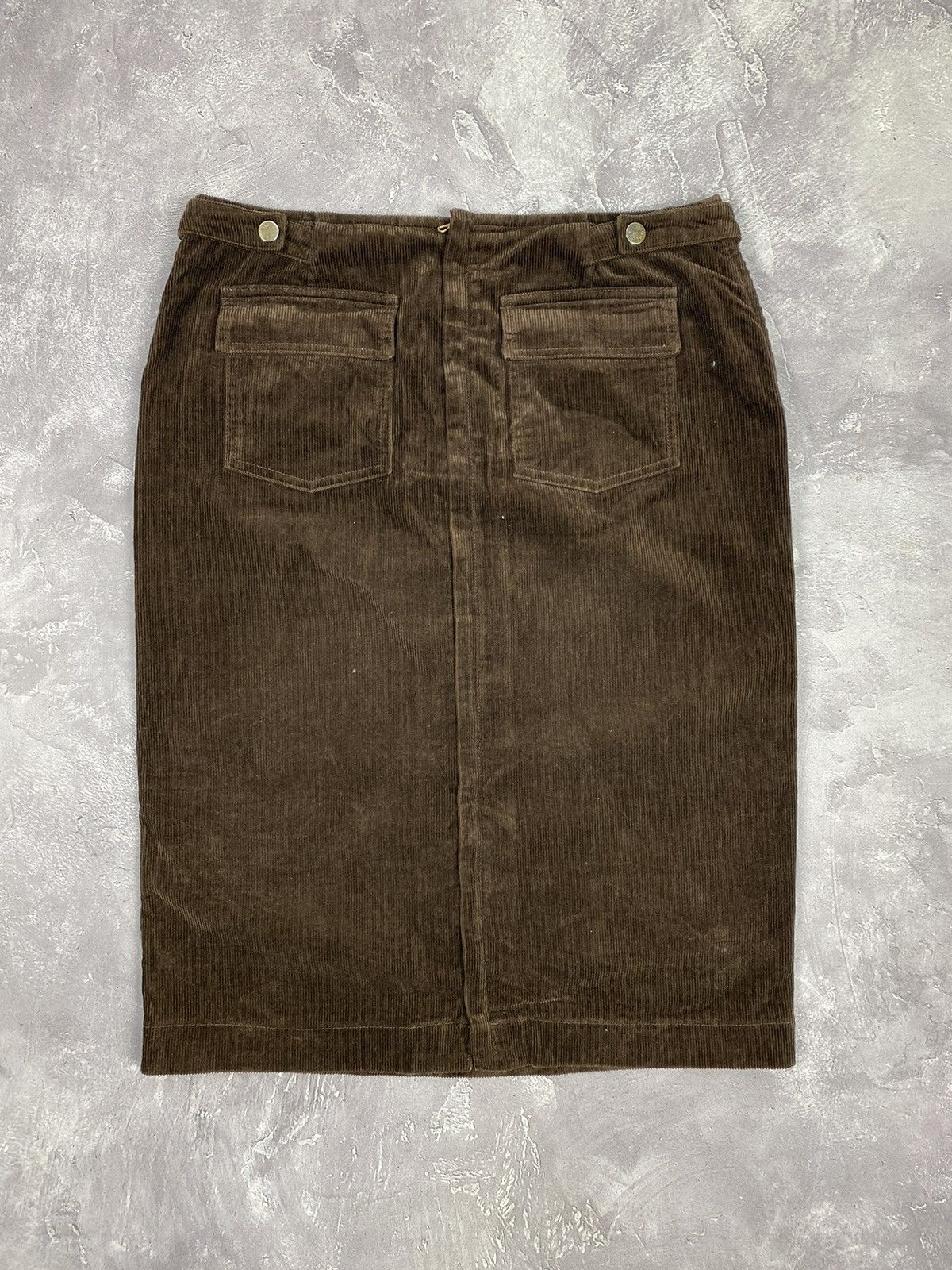 Moncler Vintage Women Moncler Corduroy Skirt Brown IT46 Size 32" / US 10 / IT 46 - 2 Thumbnail