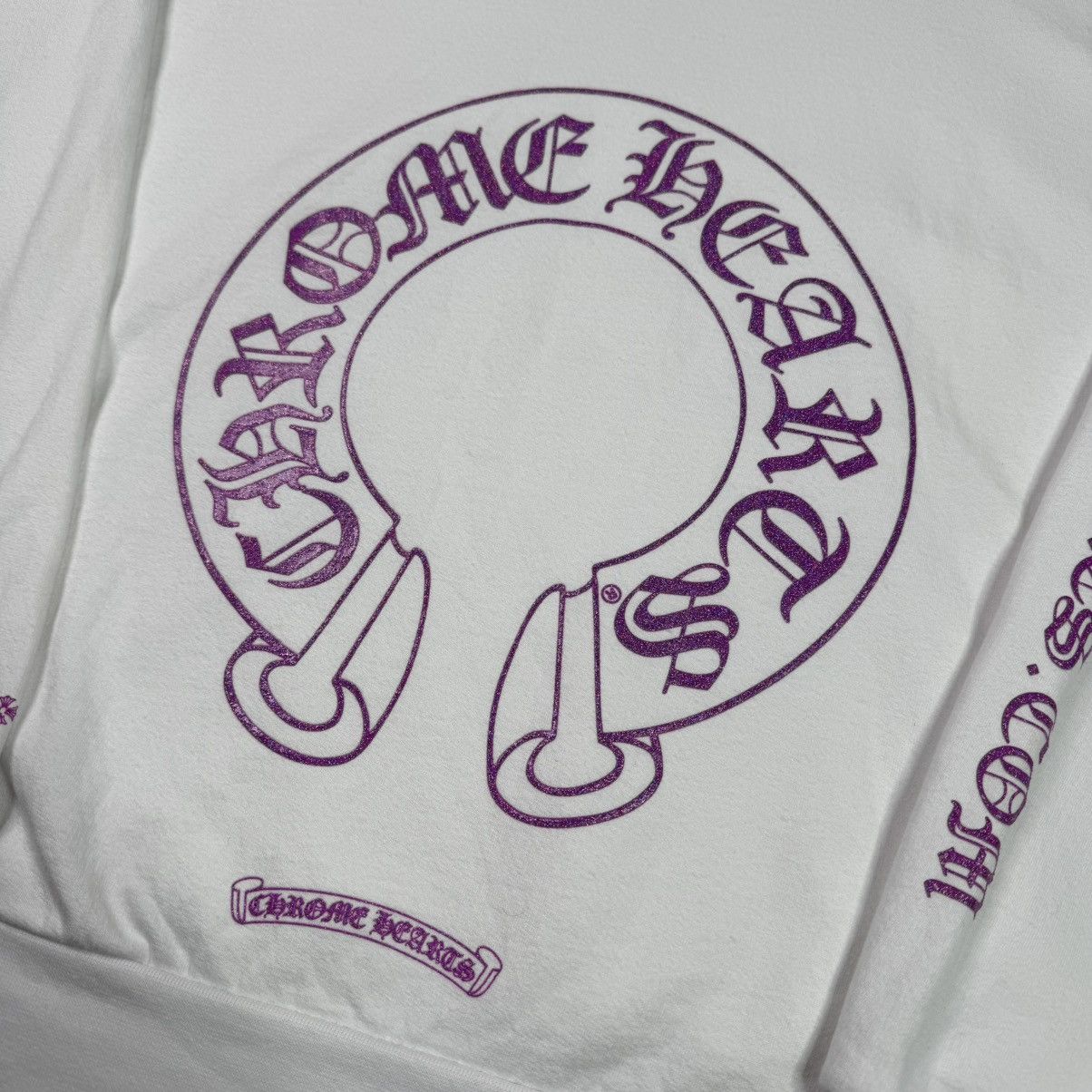 Chrome Hearts Purple glitter online exclusive horseshoe pullover hoodie Size US XXL / EU 58 / 5 - 8 Thumbnail